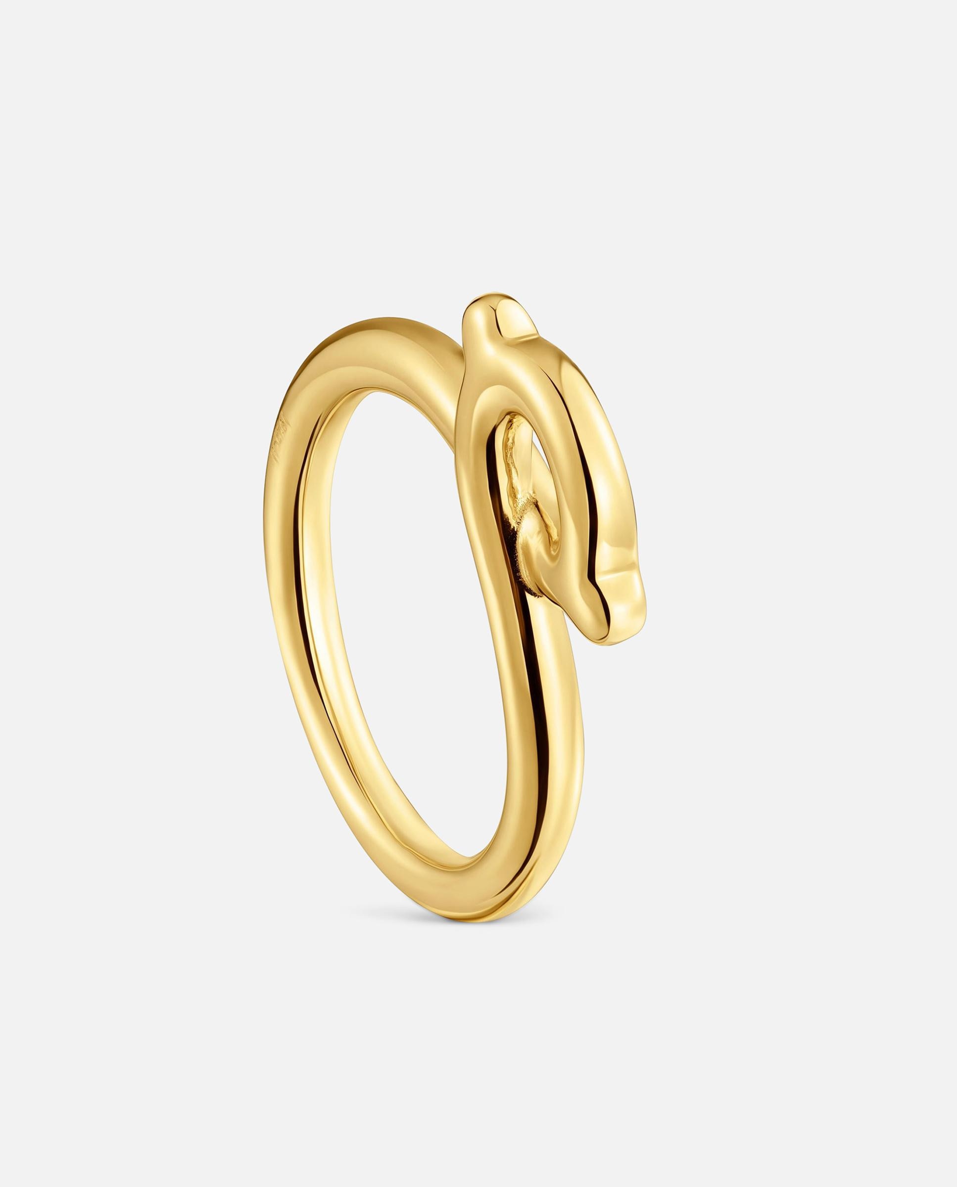 Imagem 0 de Anel com Banho de Ouro 18 Kt Sobre Prata Tous Infinity