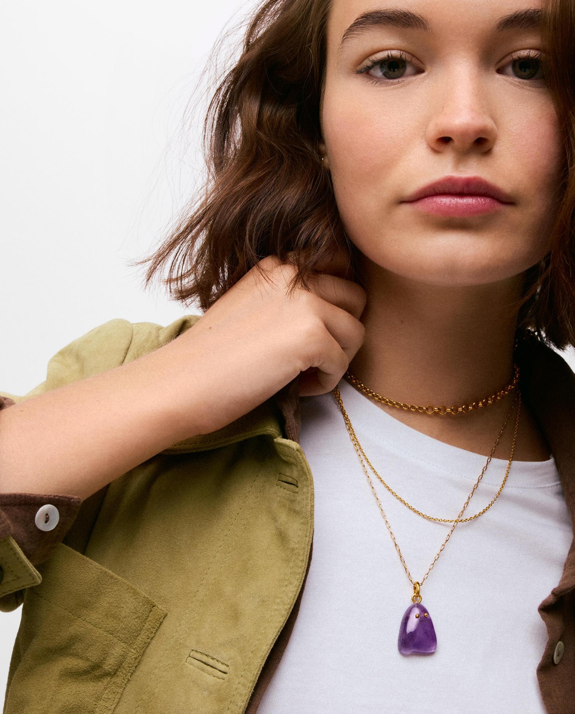 Pingente com Banho de Ouro 18 Kt Sobre Prata e Ametista Tous Boo Roxo-2
