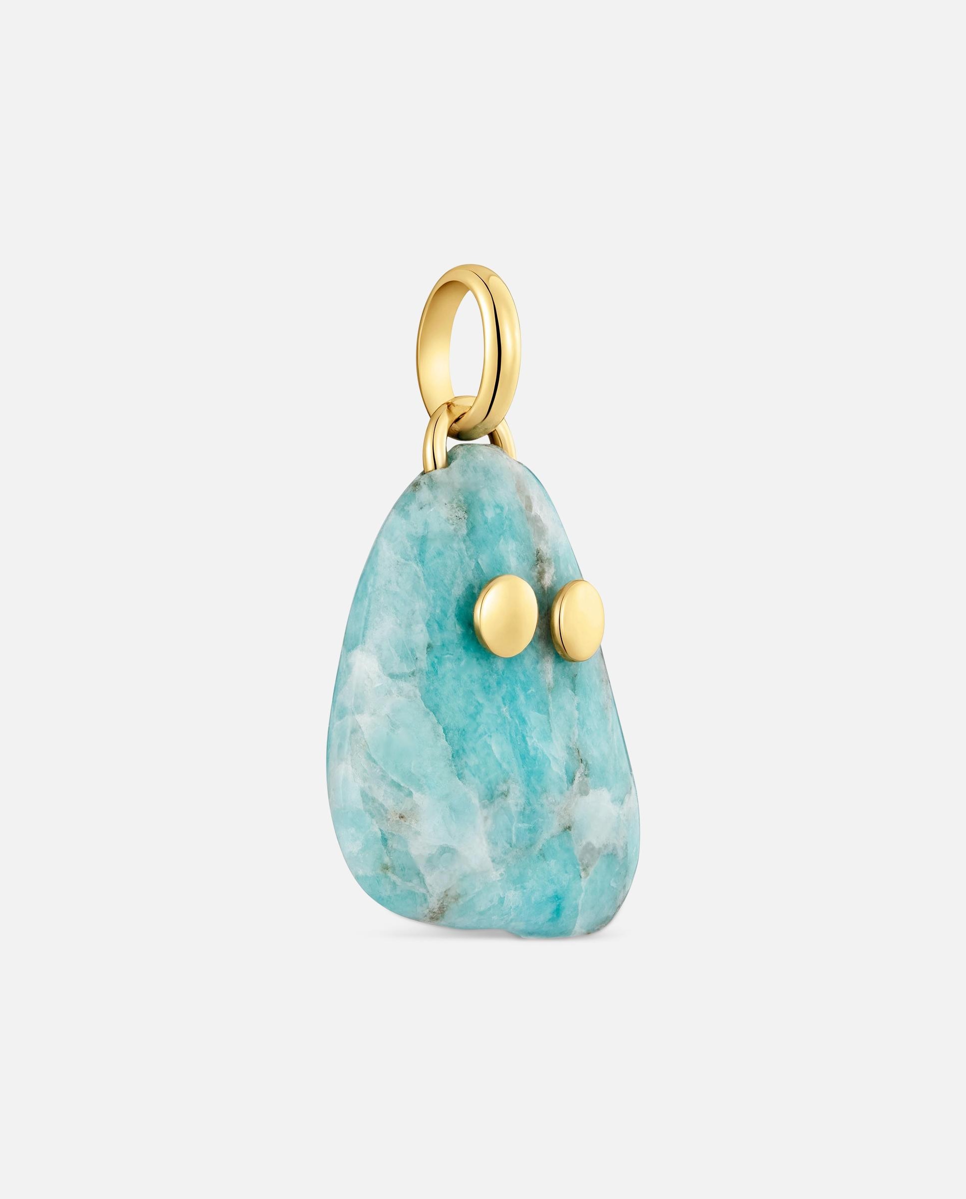 Pendente com Banho de Ouro 18 Kt Sobre Prata e Amazonita Tous Boo Azul-3