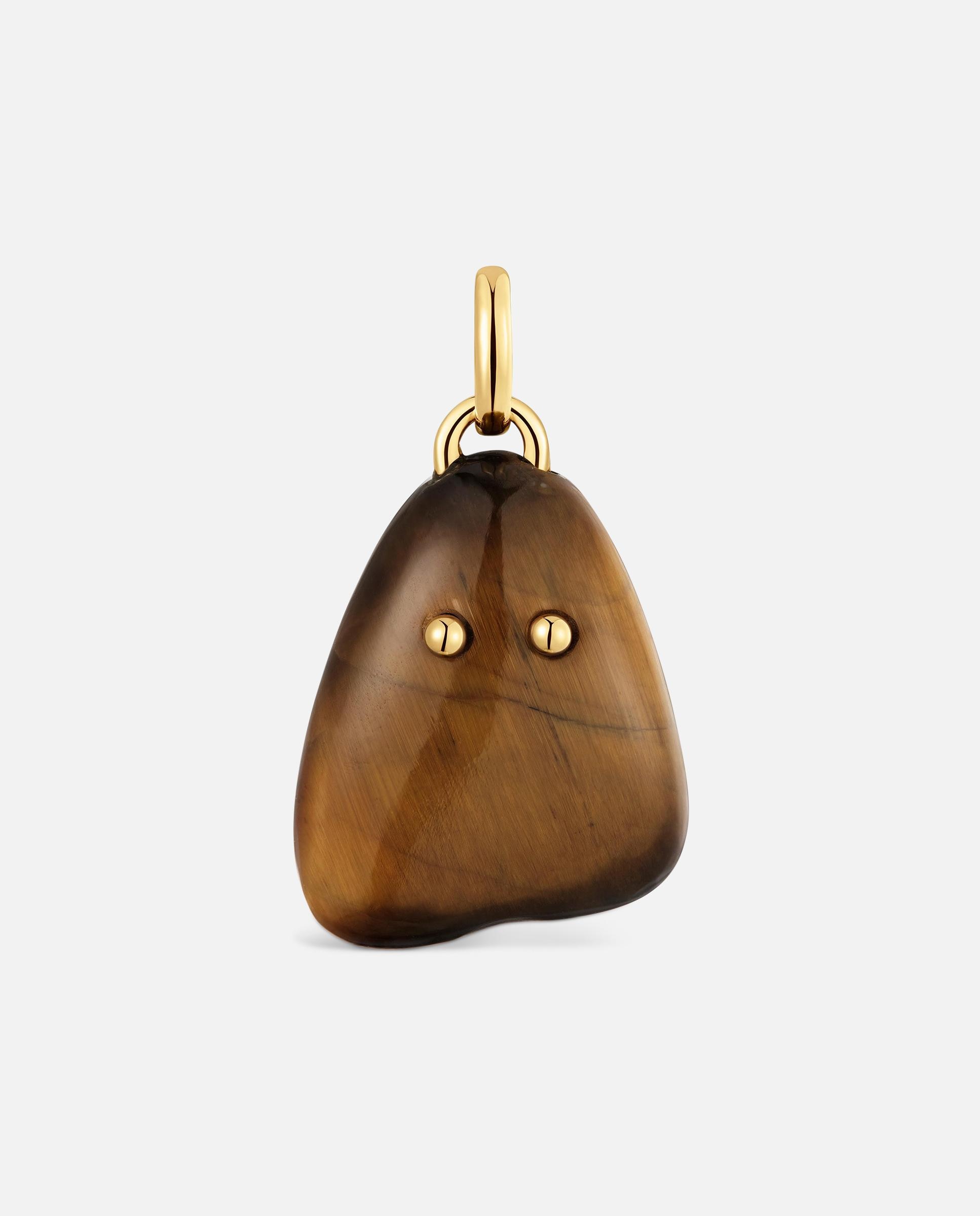 Imagem 0 de Pendente com Banho de Ouro 18 Kt Sobre Prata e Olho de Tigre Tous Boo