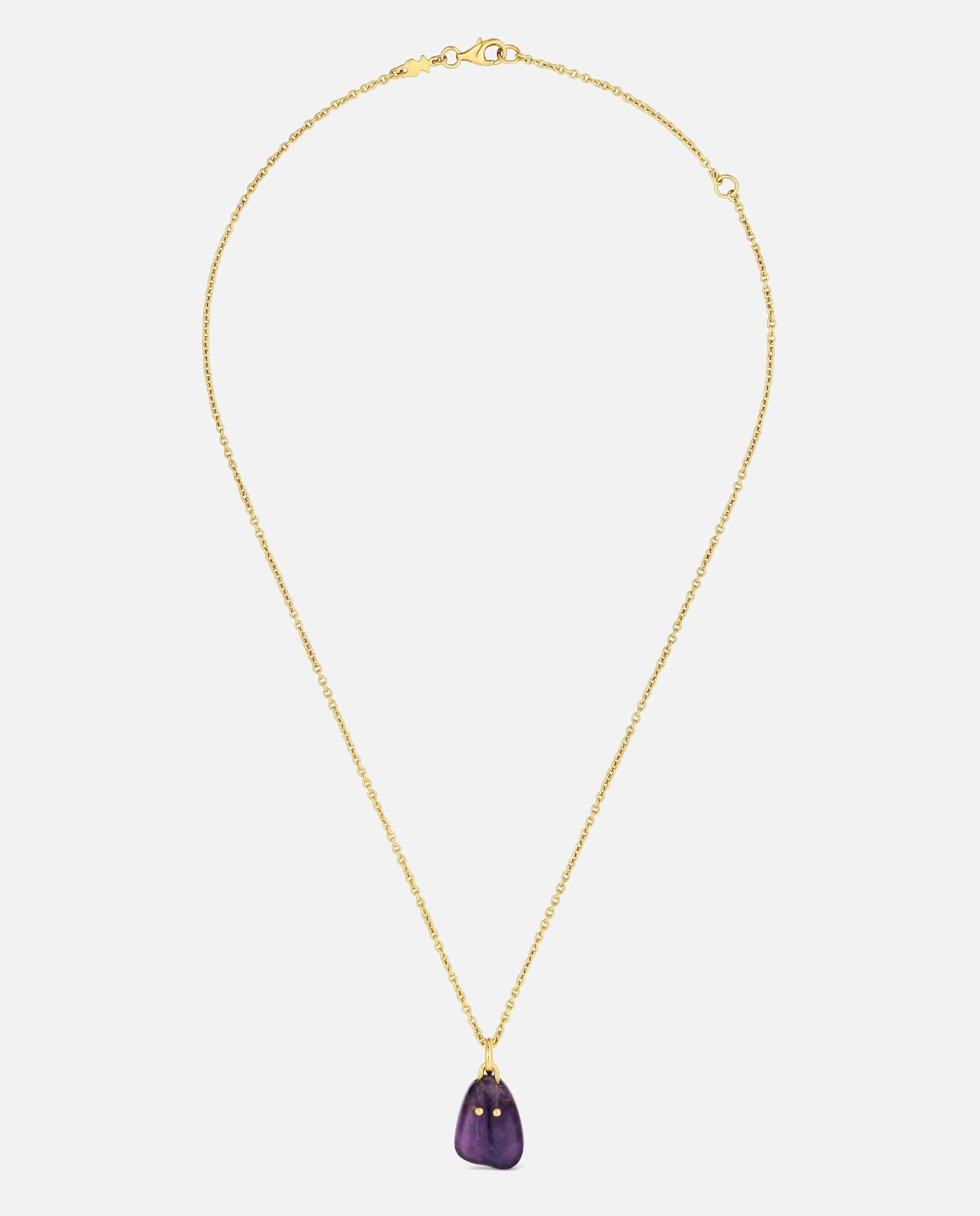 Imagem 0 de Corrente com Pingente com Banho de Ouro 18 Kt Sobre Prata e Ametista Tous Boo