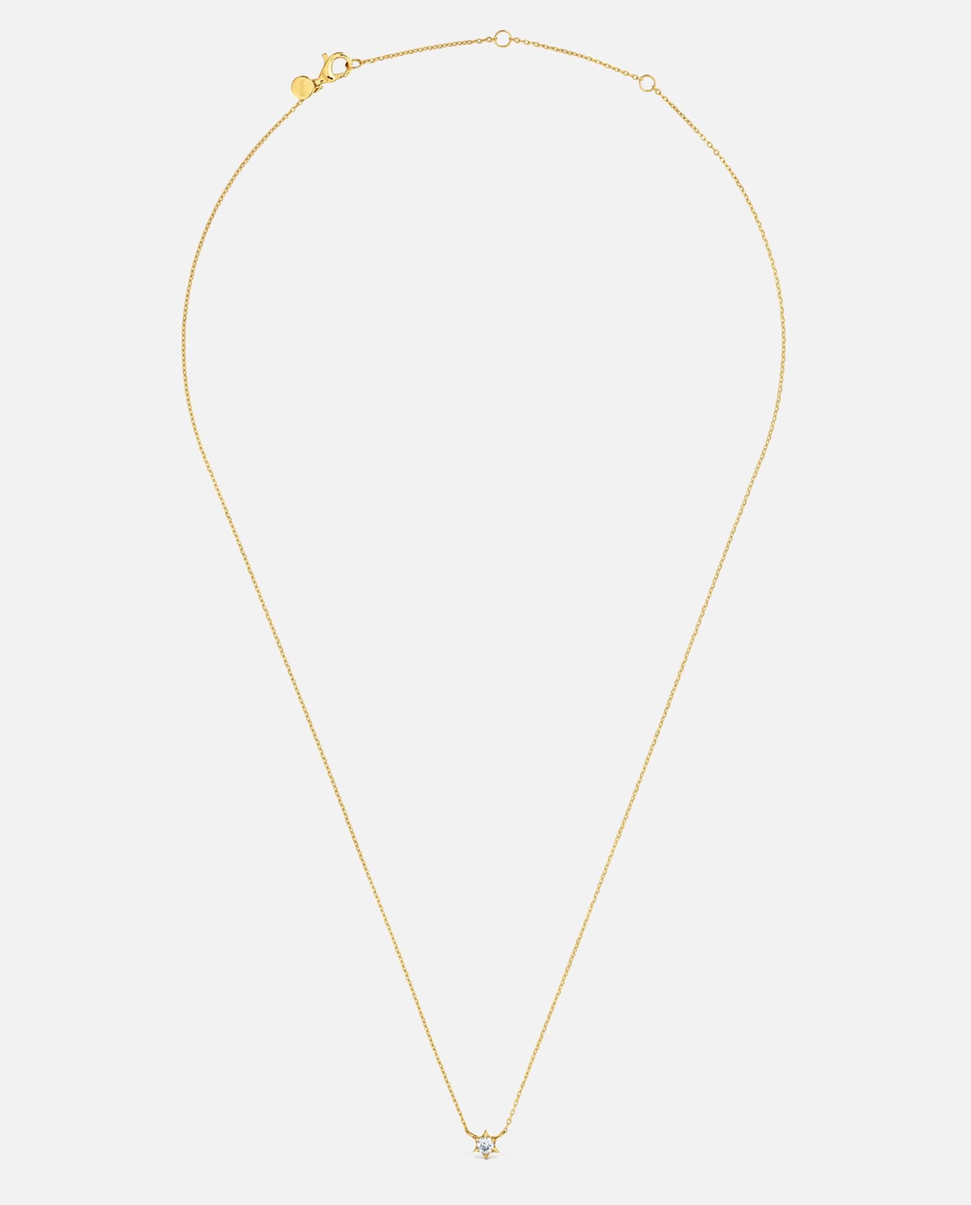 Imagem 0 de Colar de Ouro 9 Kt e Diamante Criado em Laboratório Tous Irisé Lgd