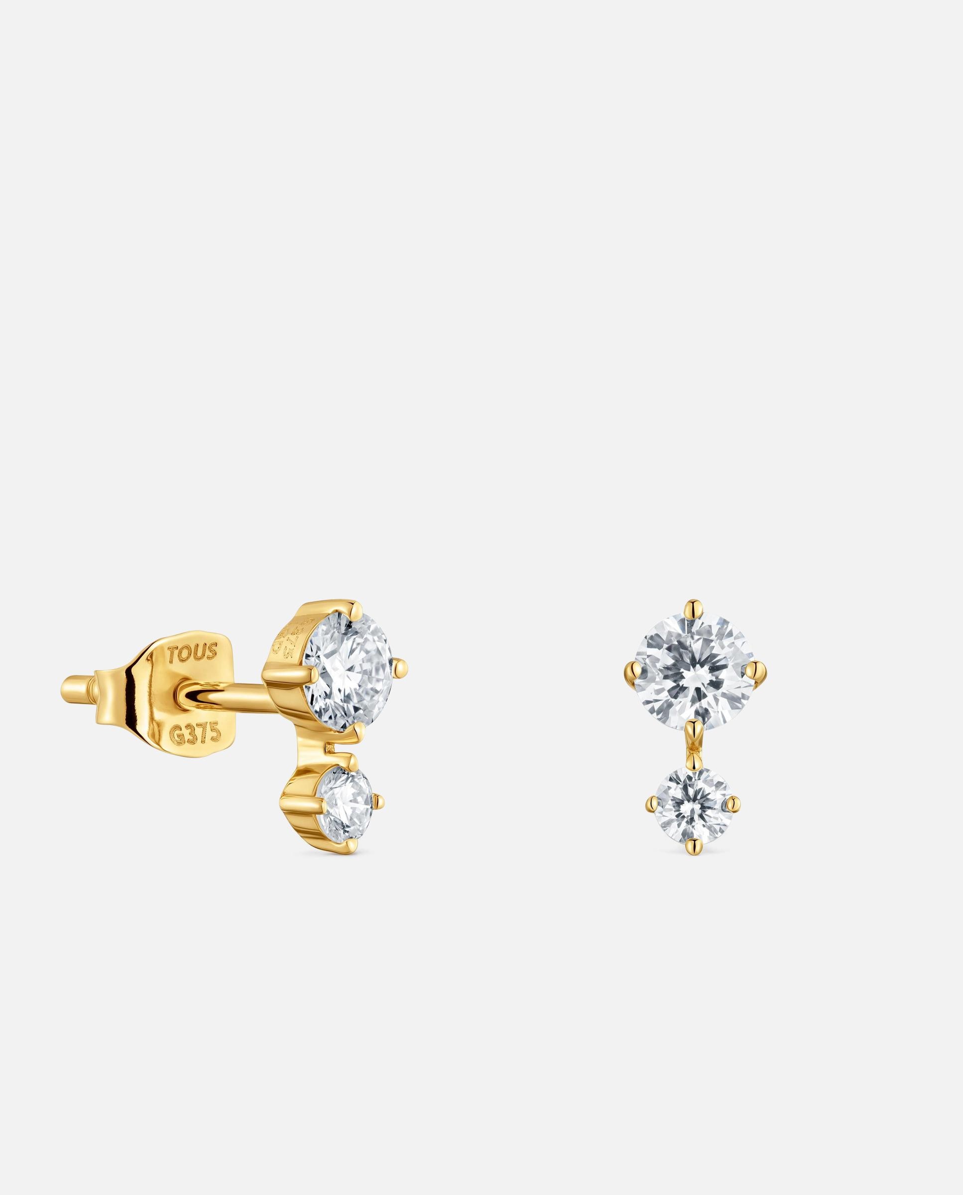 Imagem 0 de Brincos de Ouro 9 Kt e Diamantes Criados em Laboratório Tous Irisé Lgd