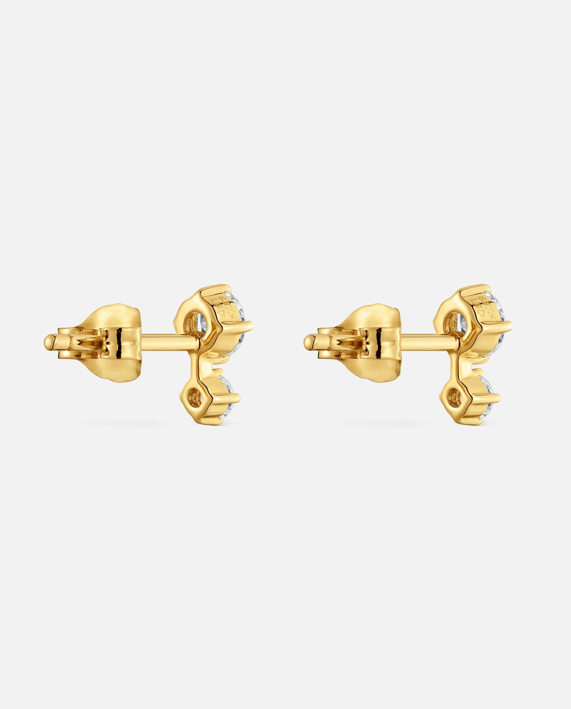 Brincos de Ouro 9 Kt e Diamantes Criados em Laboratório Tous Irisé Lgd Branco-3