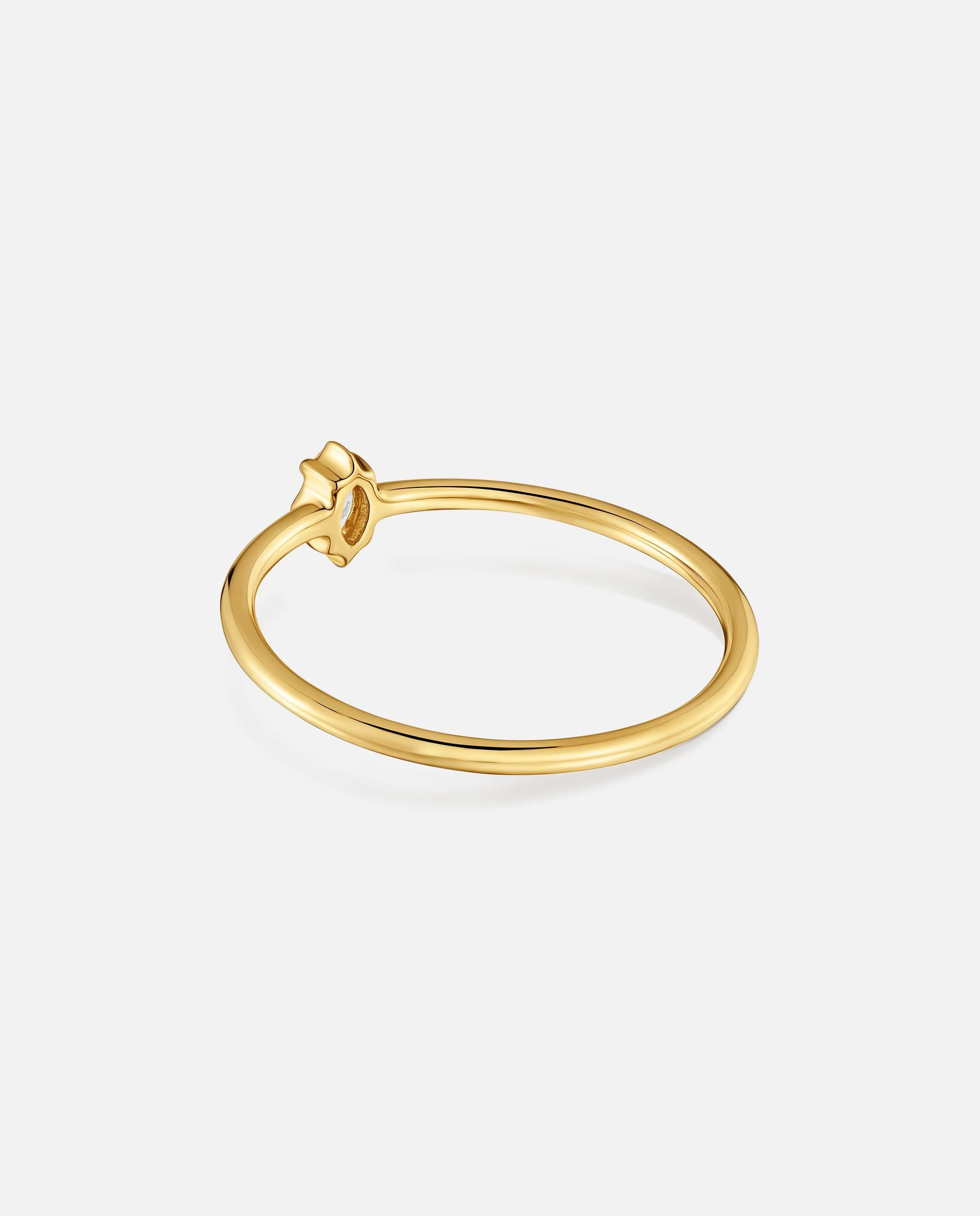 Anel Solitário de Ouro 9 Kt e Diamante Criado em Laboratório Tous Irisé Lgd Branco-3
