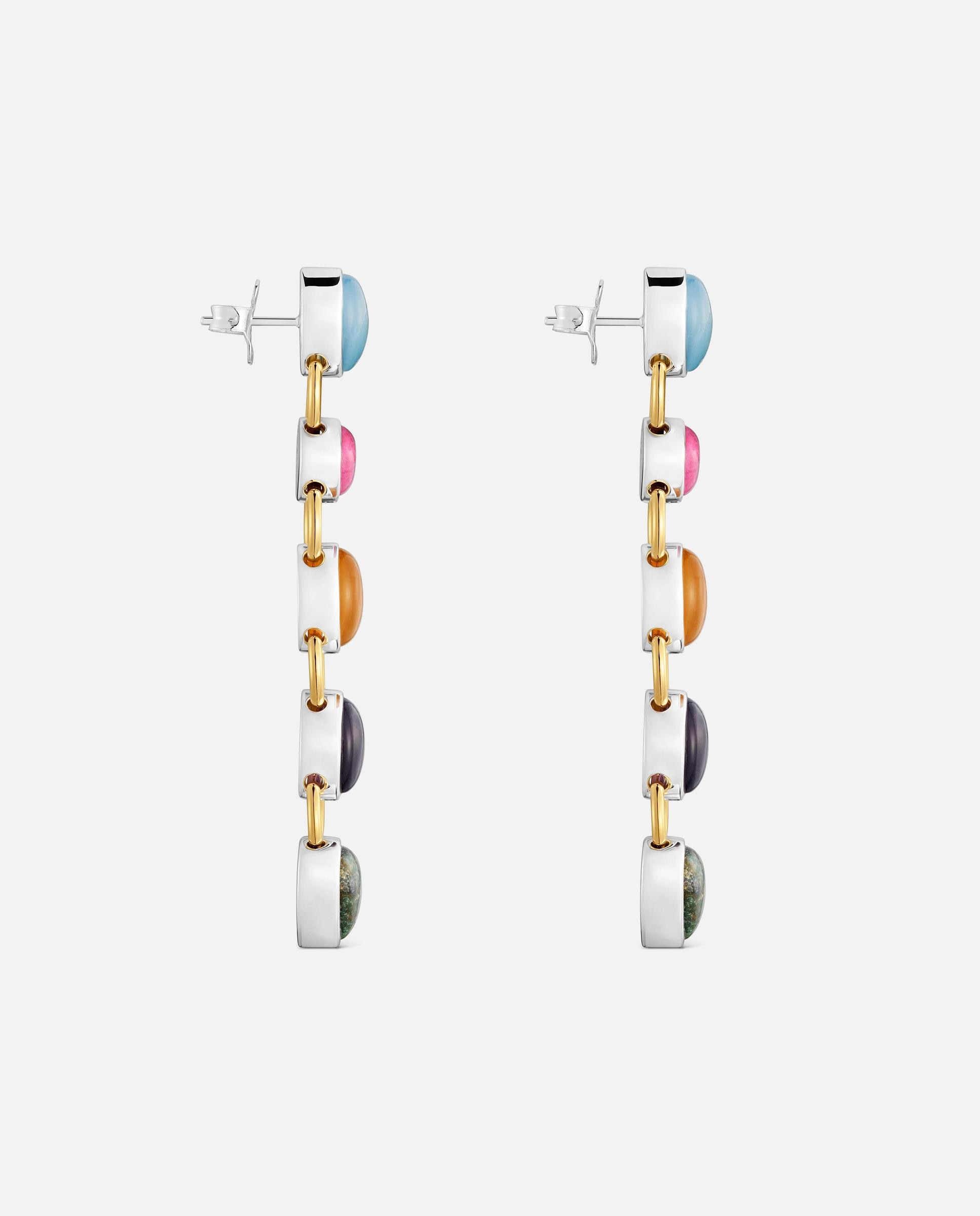 Brincos Bicolor Xl com Gemas Tous Gem Power Multicolor-2