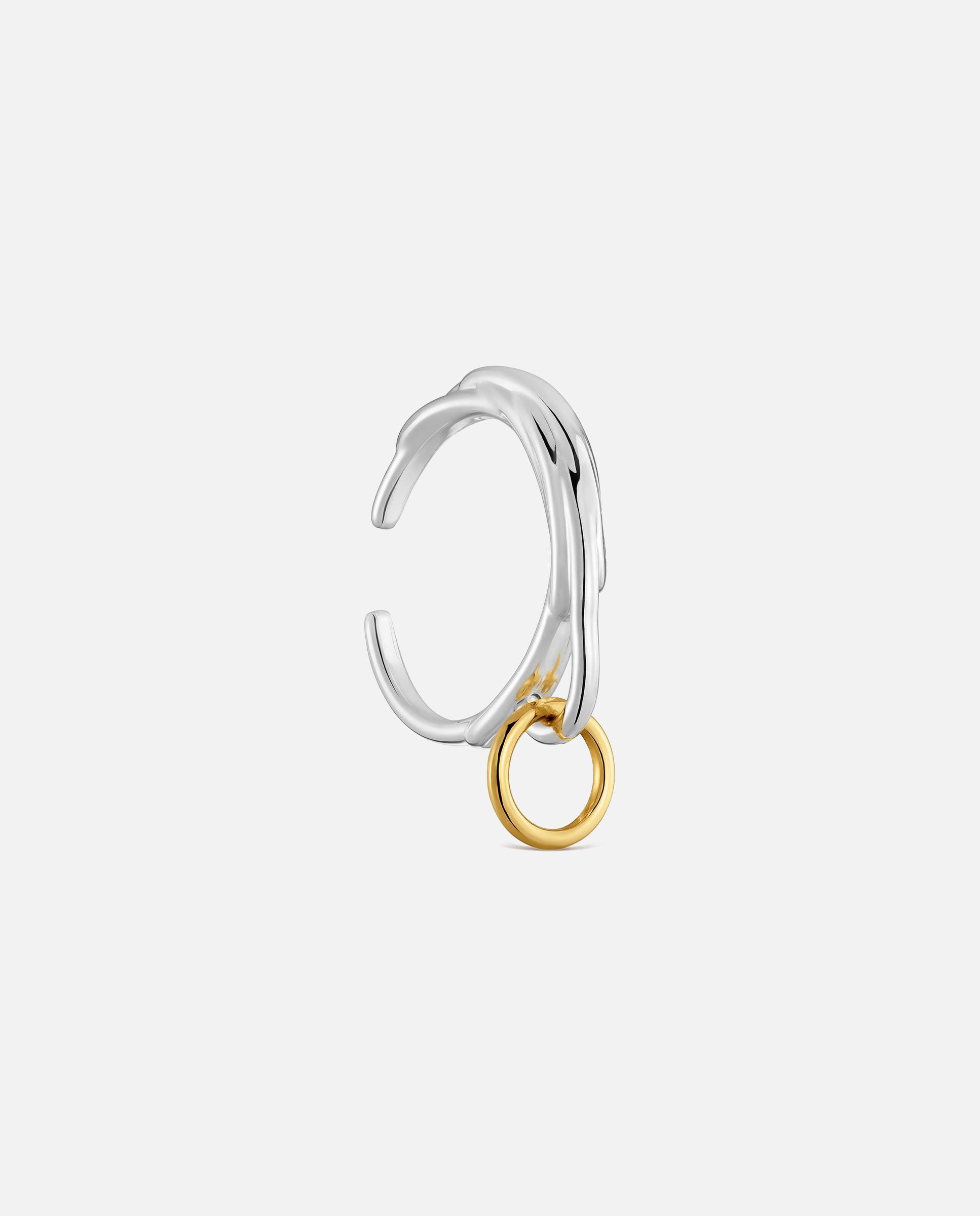 Brinco Individual Earcuff com Banho de Ouro 18 Kt Tous Lia Bicolor-2