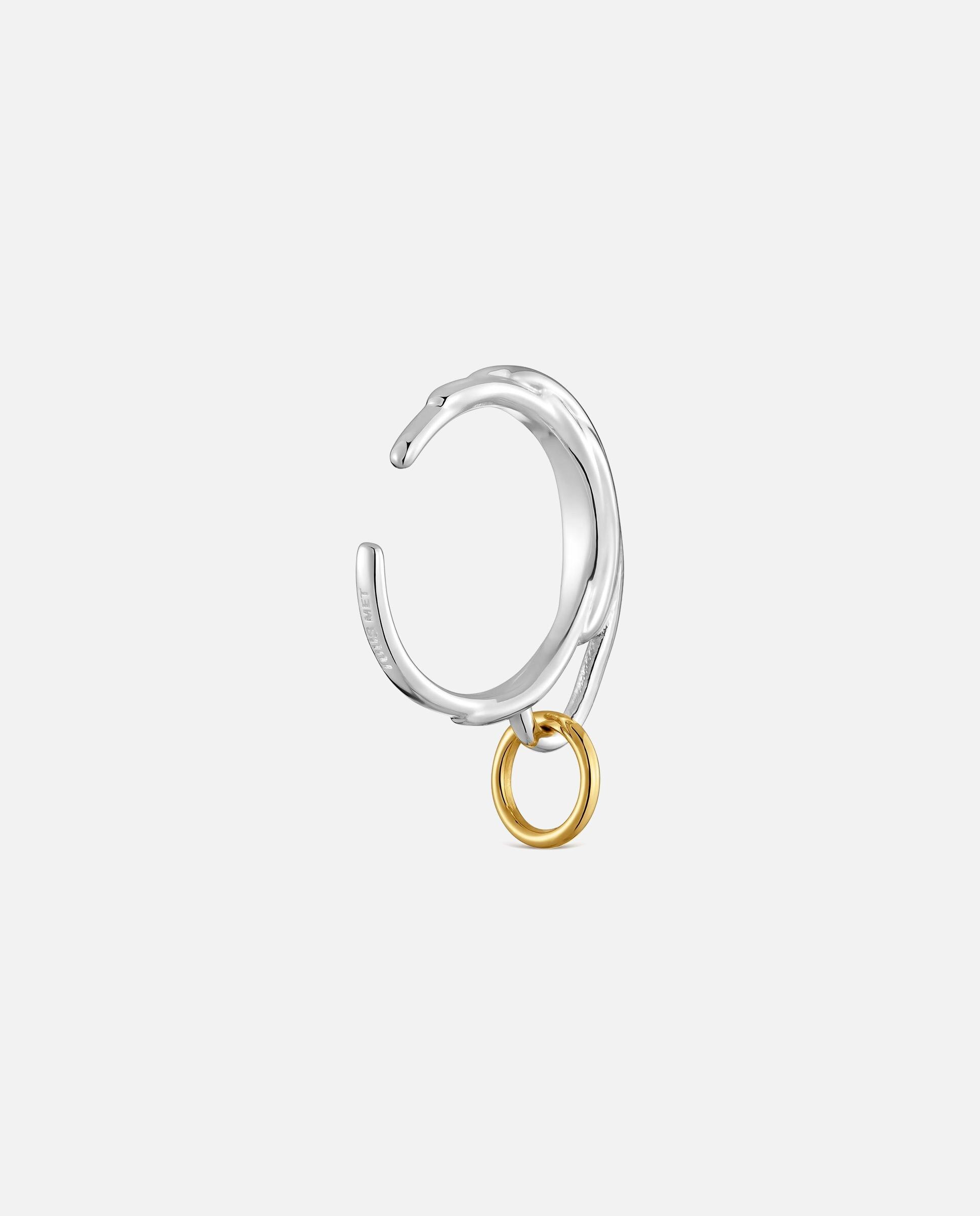 Brinco Individual Earcuff com Banho de Ouro 18 Kt Tous Lia Bicolor-3