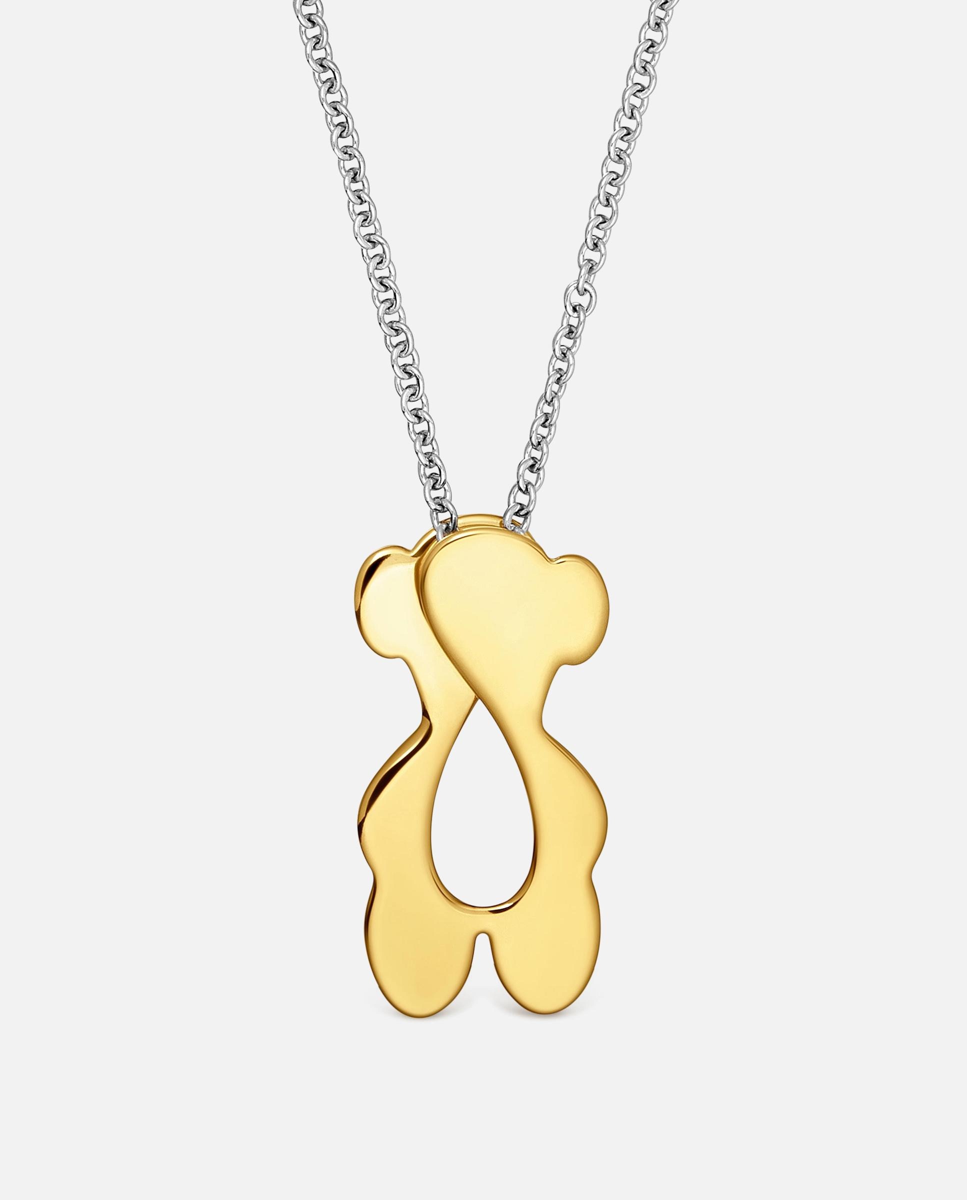 Colar Urso de Aço Tous Strain Bicolor-2