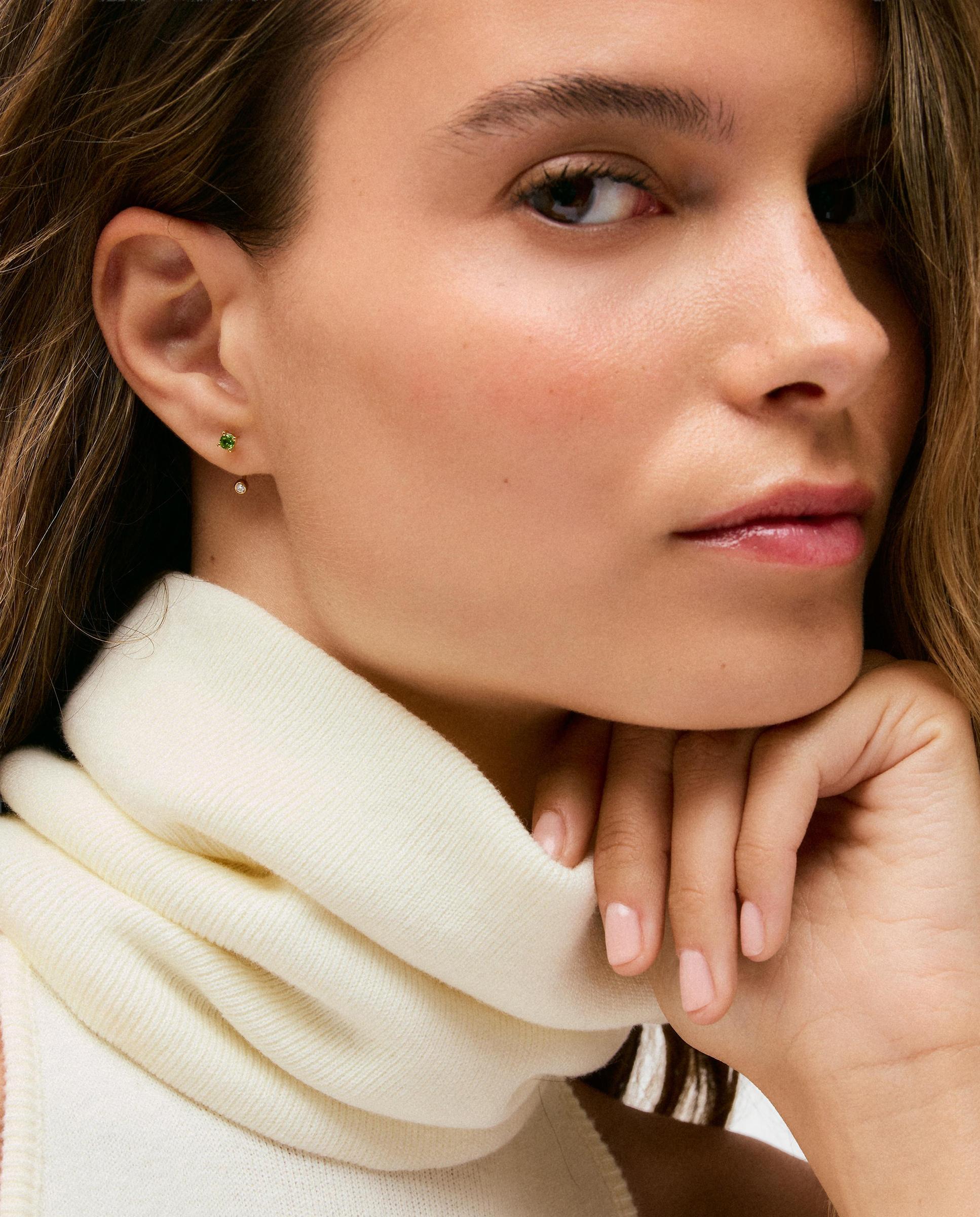 Brincos de Ouro 9 Kt com Diamantes e Tanzanitas Tous Bucle Multicolor-4