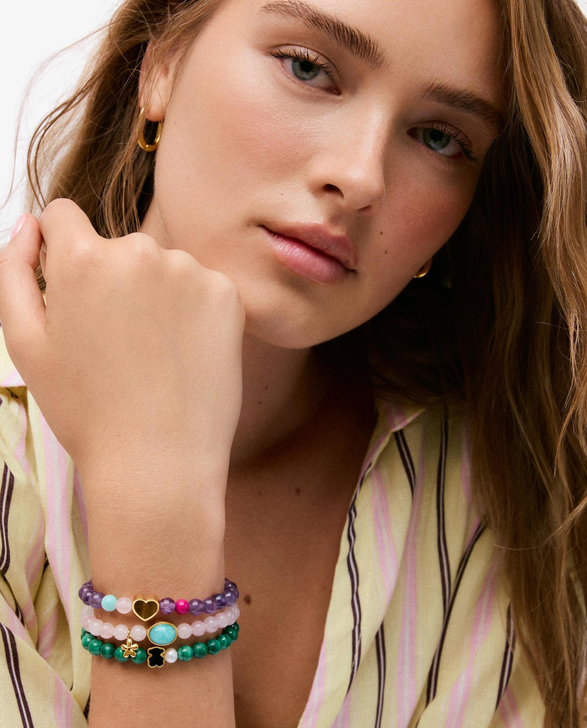 Pulseira Elástica Coração com Gemas Tous Eureka Multicolor-5
