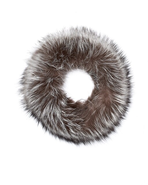 Imagem 0 de Cinto de Pelo de Raposa em Prateado