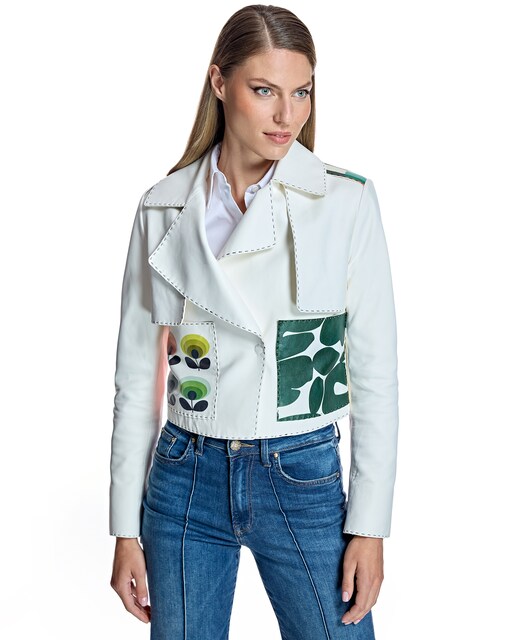 Imagem 0 de Blusão de Pele com Bolsos Plaqué Impressos