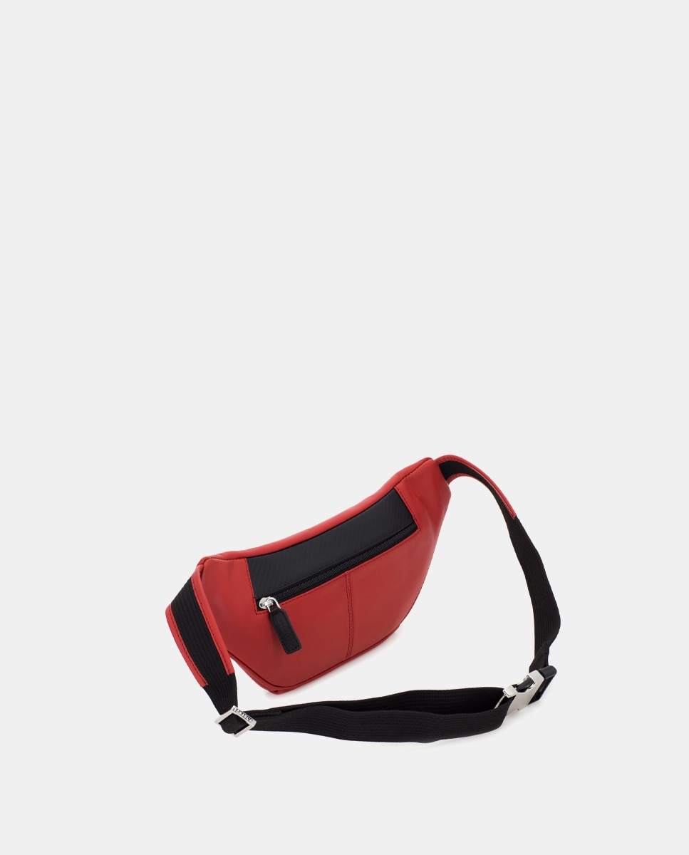 Bolsa de Cintura de Pele Vermelho-6