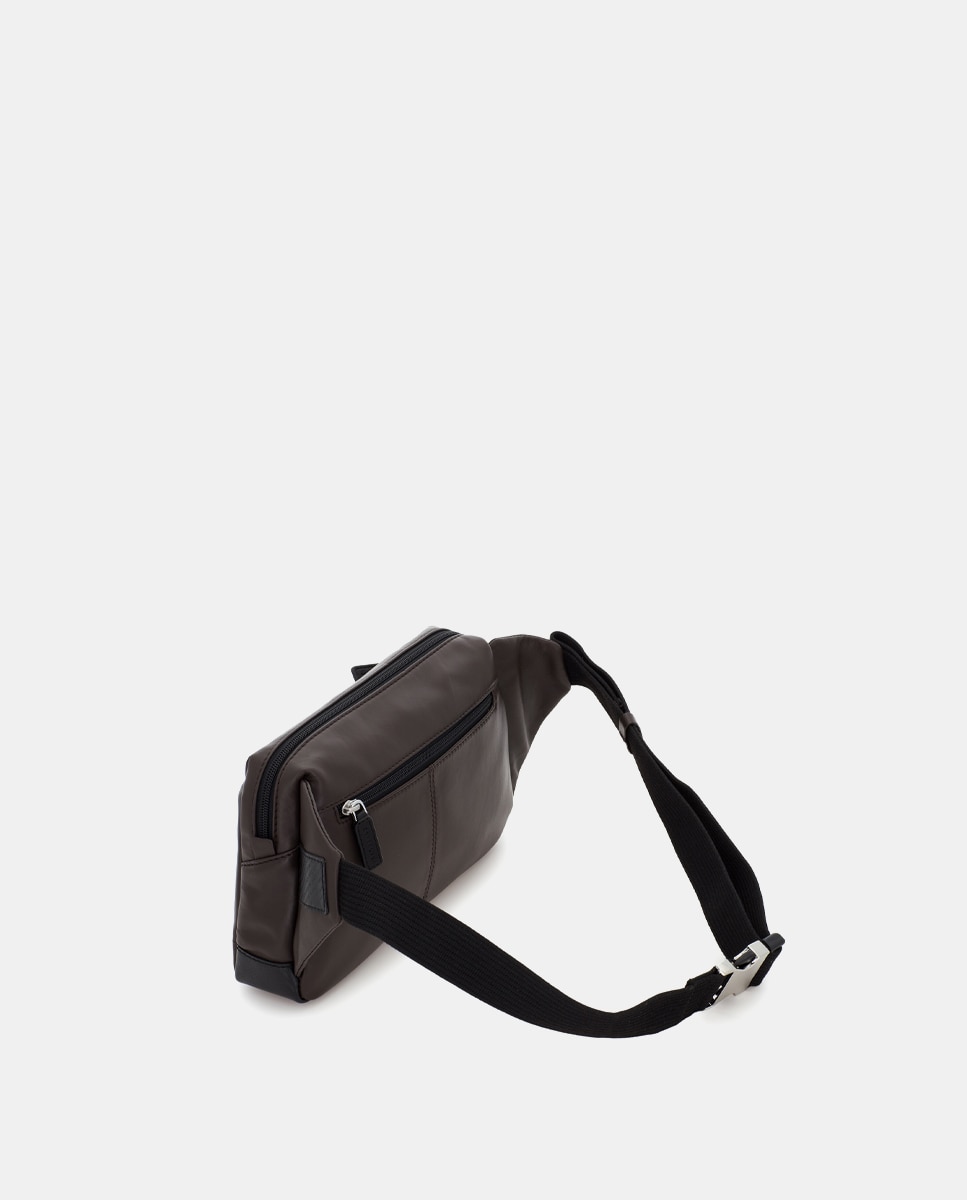 Bolsa de Cintura de Pele Castanho-escuro-3
