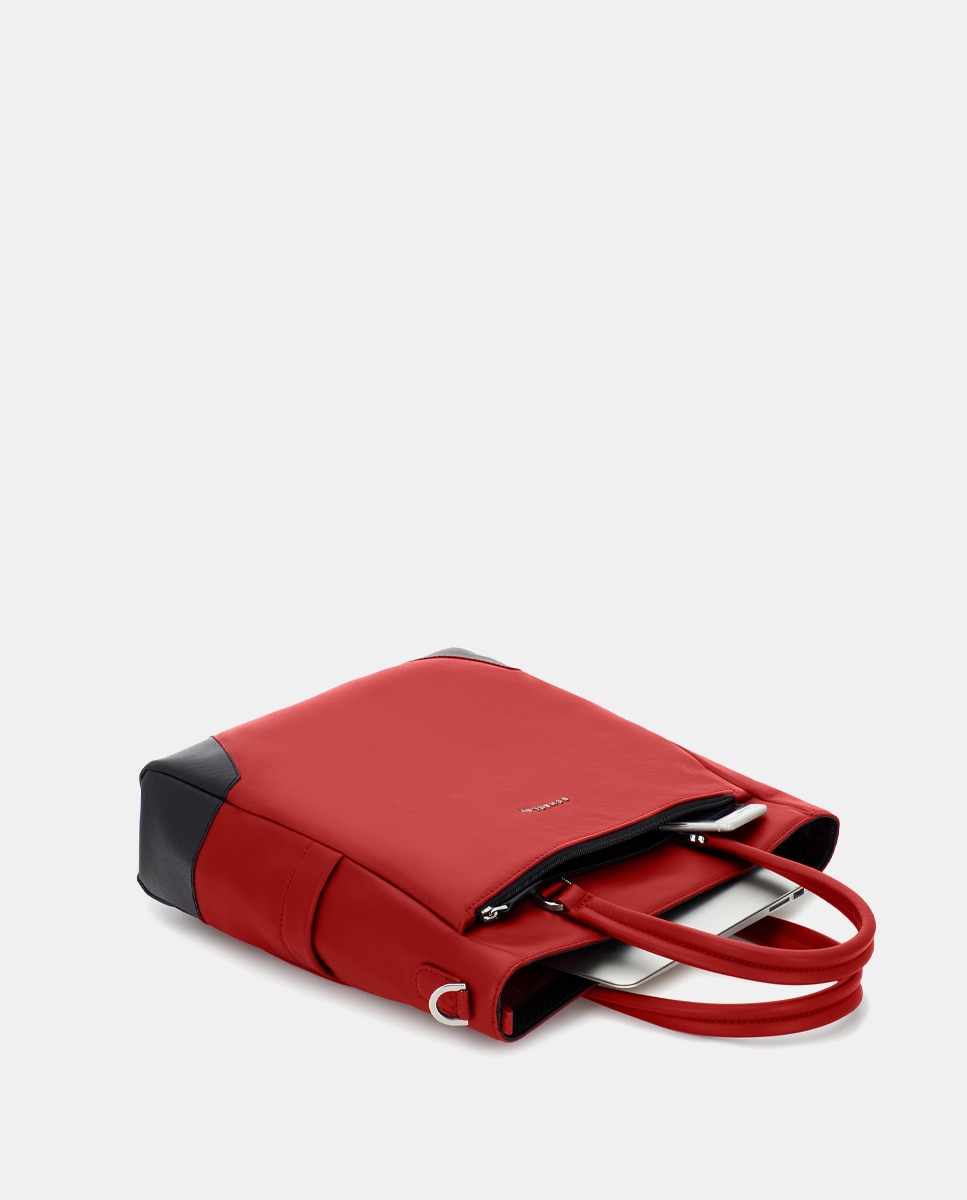 Mala de Pele para Computador Portátil Vermelho-7