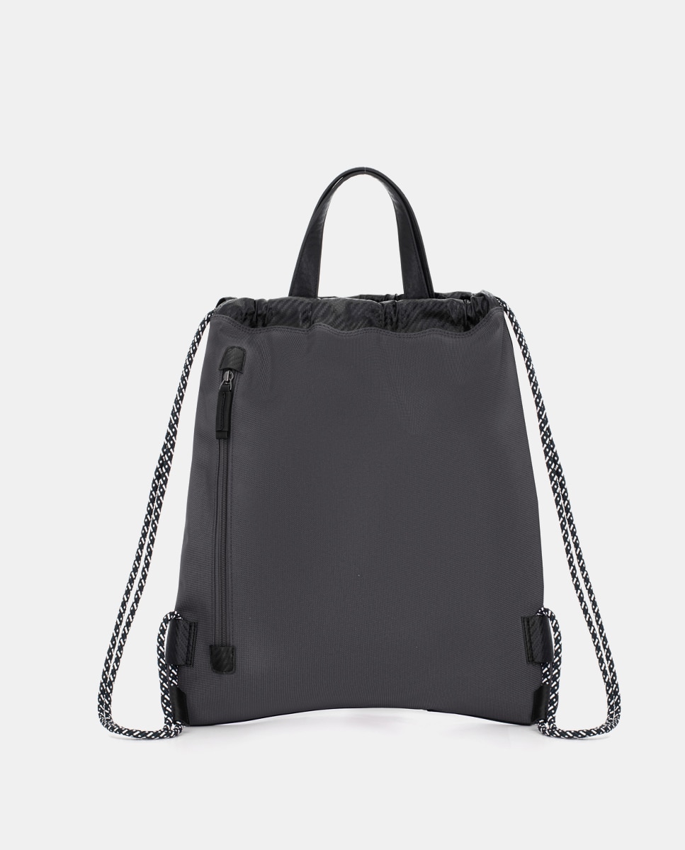Mochila Fina Cinzento / Preto-5