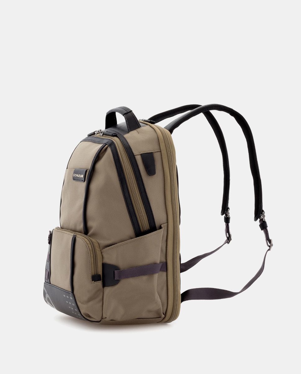 Mochila de Dois Compartimentos Bege-3