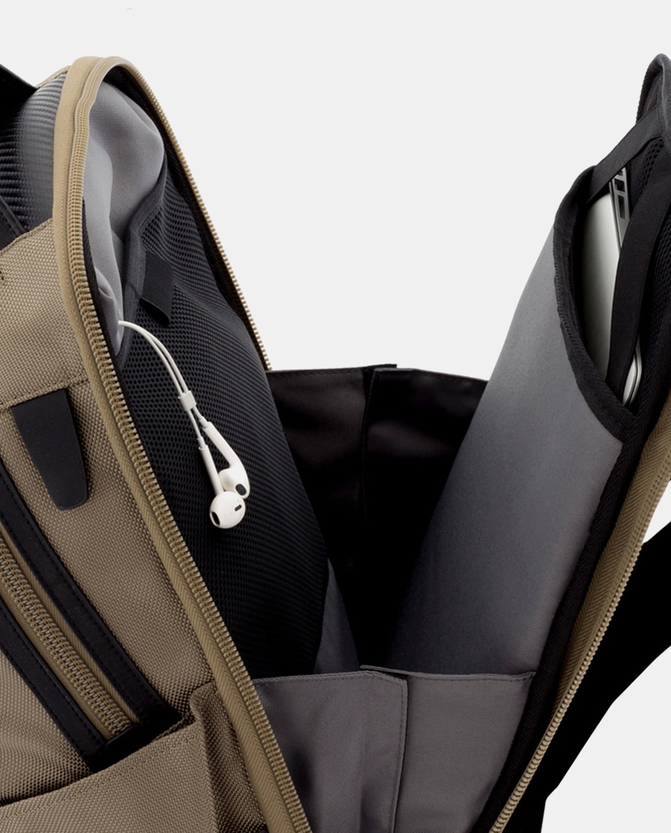 Mochila de Dois Compartimentos Bege-5