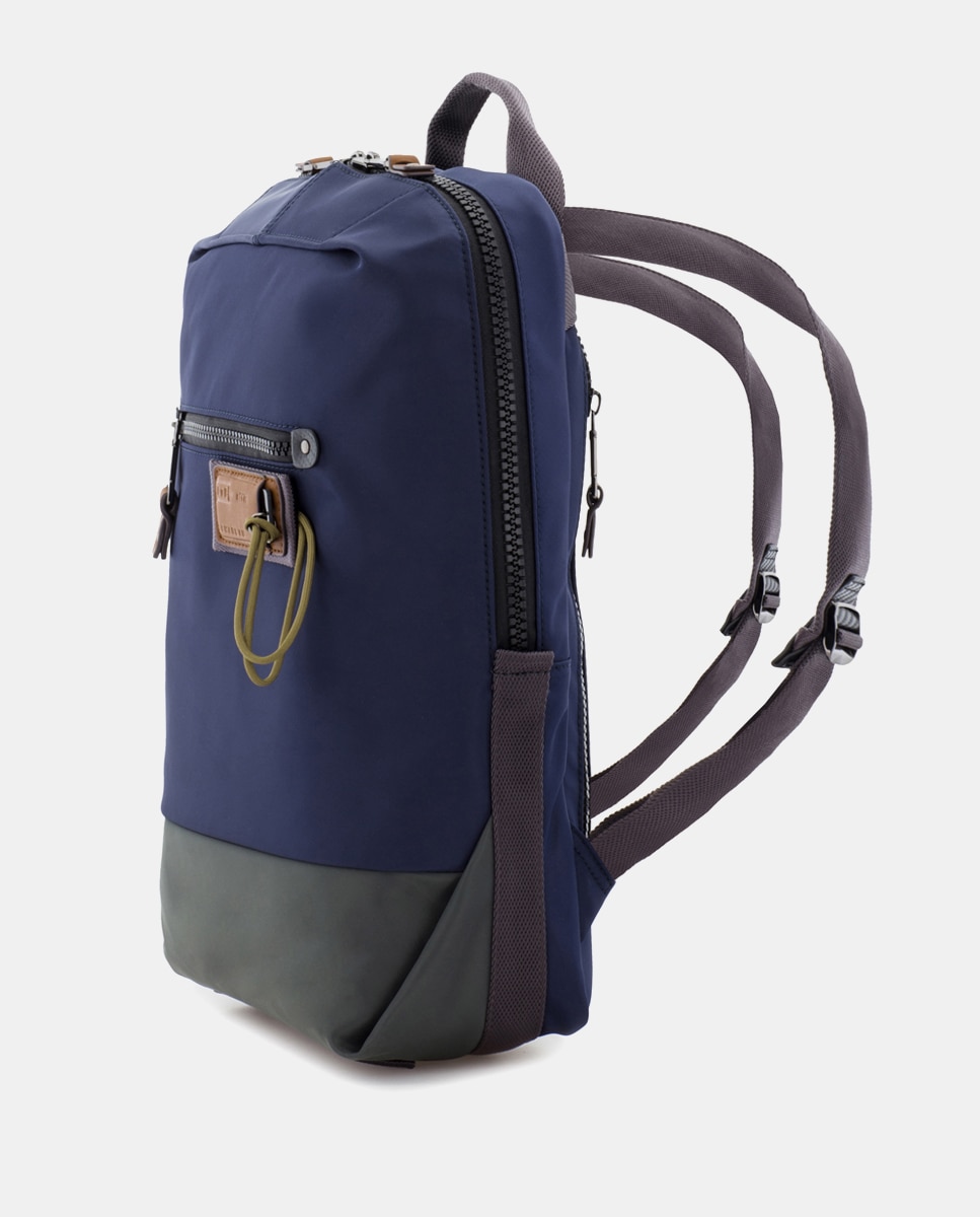 Mochila Pequena para Computador Portátil Azul-marinho-3
