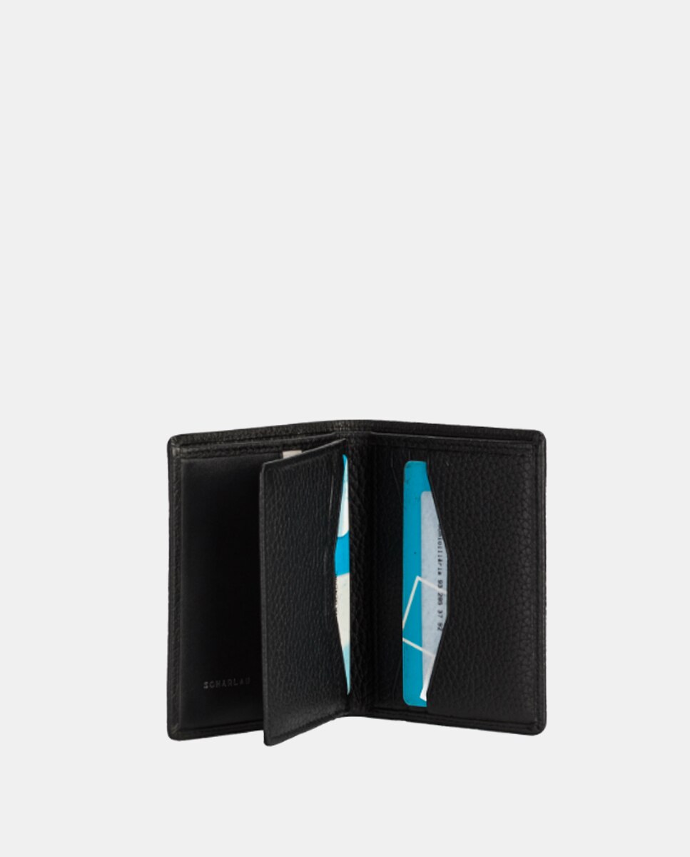 Carteira Antirroubo de Pele Preto / Cinzento-5