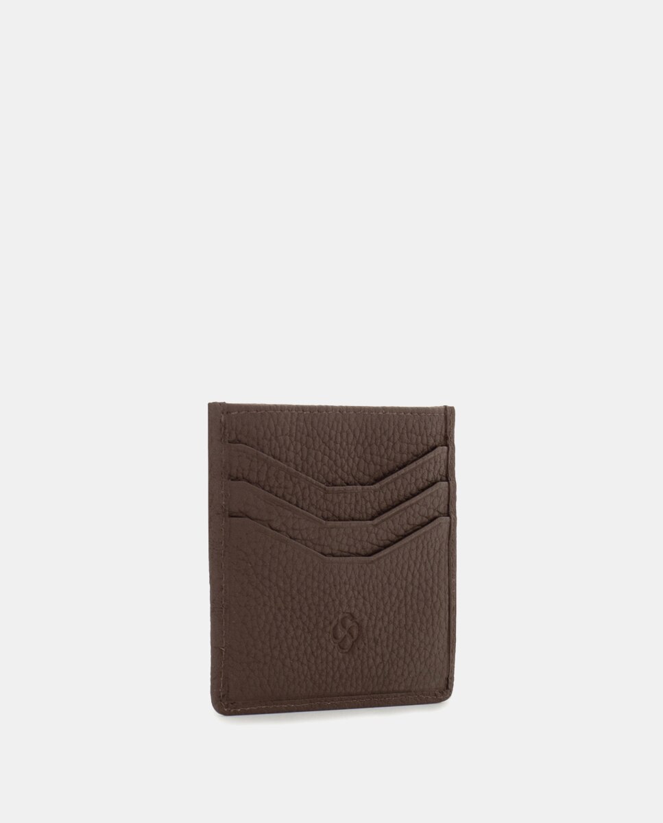 Porta-cartões Antirroubo de Pele com Sistema Rfid Castanho-escuro-3
