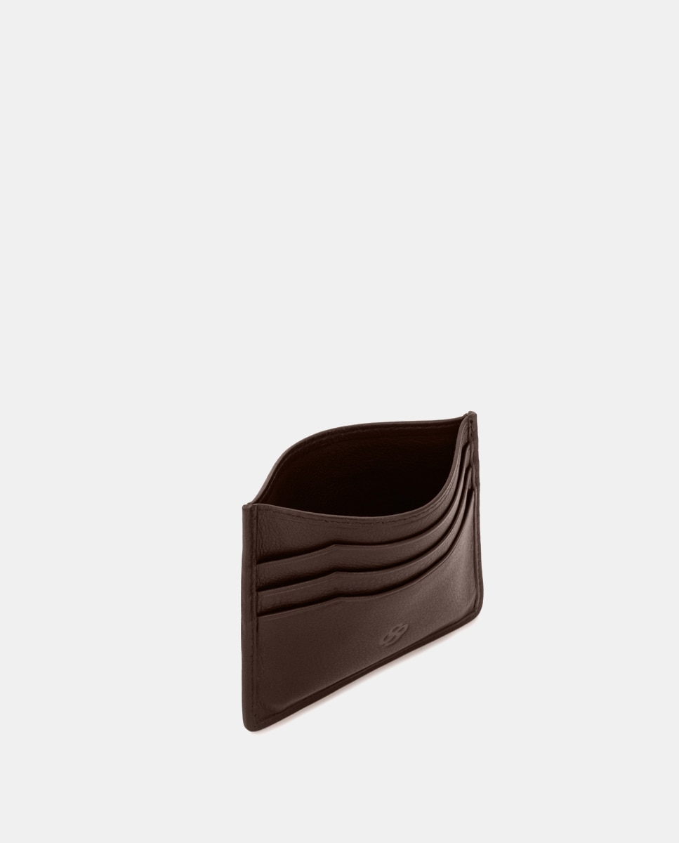 Porta-cartões Antirroubo de Pele com Sistema Rfid Castanho-escuro-4