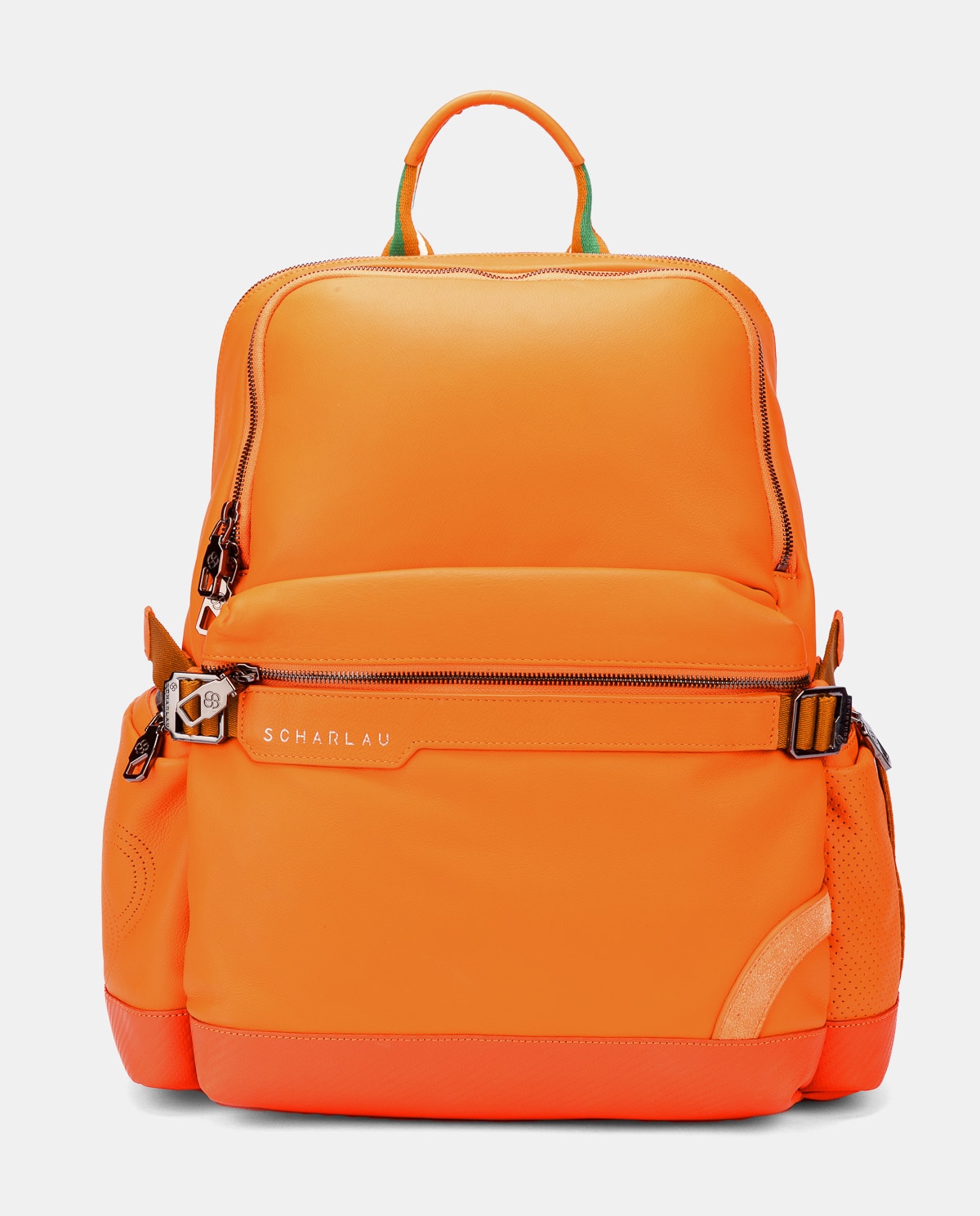 Imagem 0 de Mochila de Pele com Bolsos Laterais