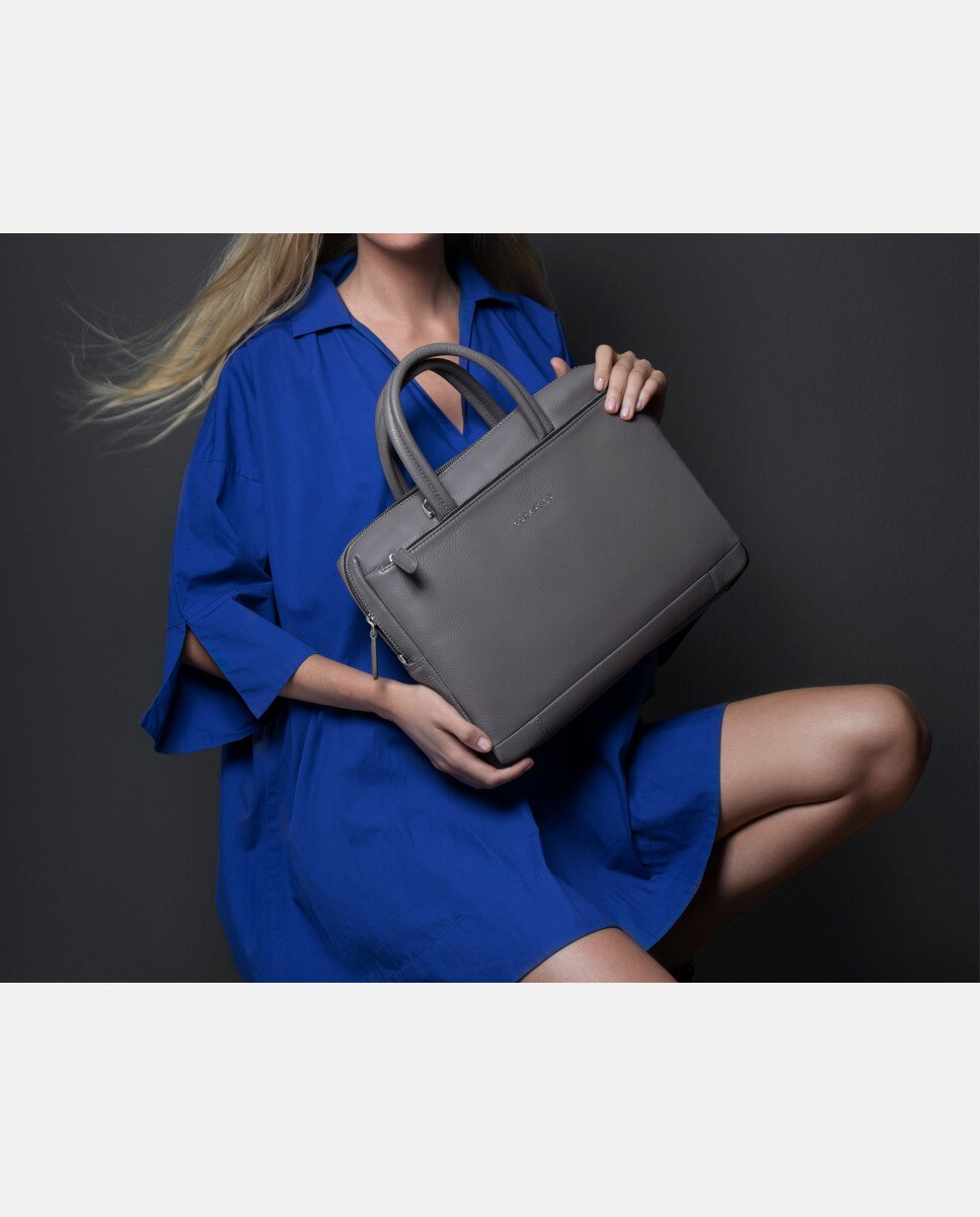 Portadocumentos de Pele para Computador Preto-6