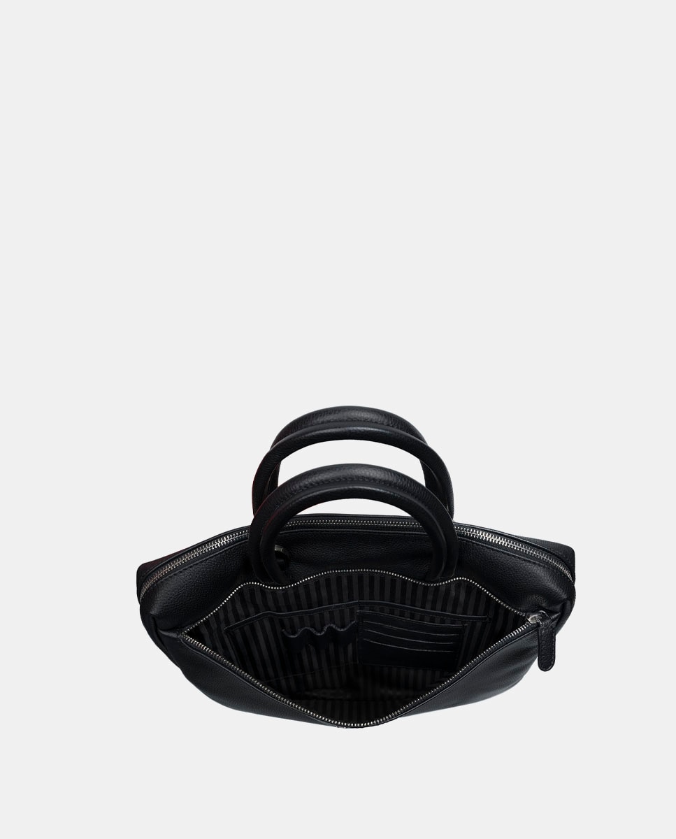 Portadocumentos de Pele para Computador Preto-7