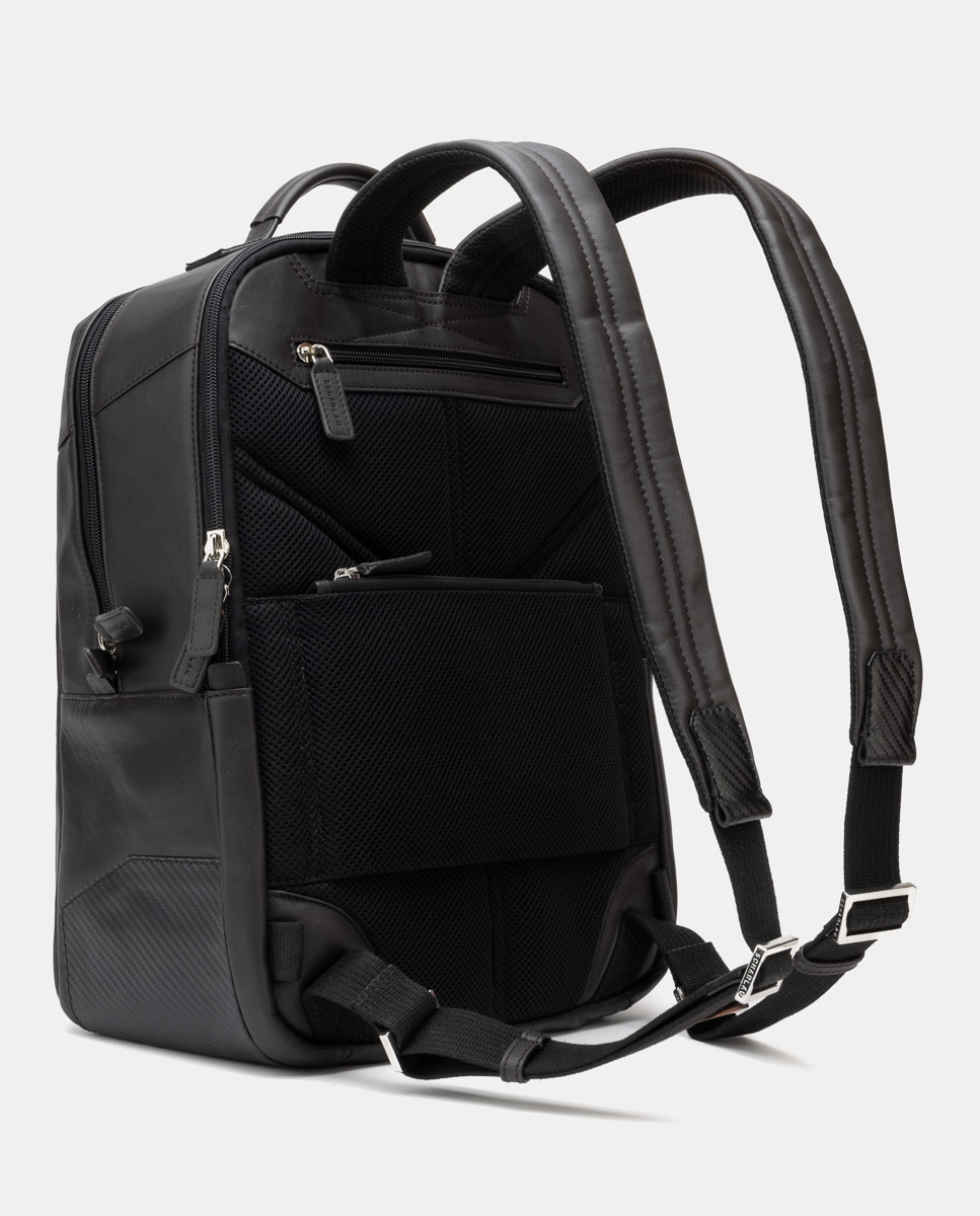 Mochila de Pele Pequena Preto-4