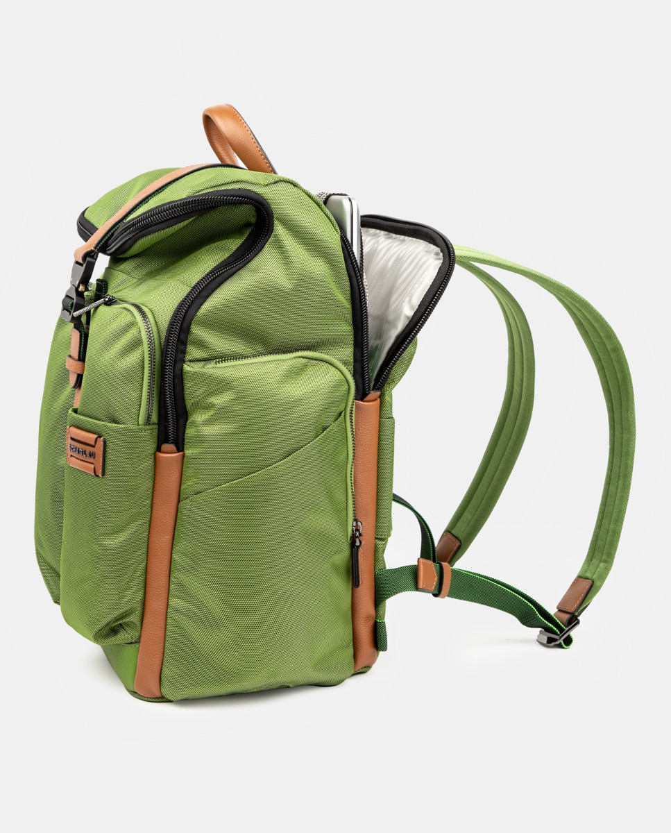 Mochila em Tecido - Laranja Verde-2