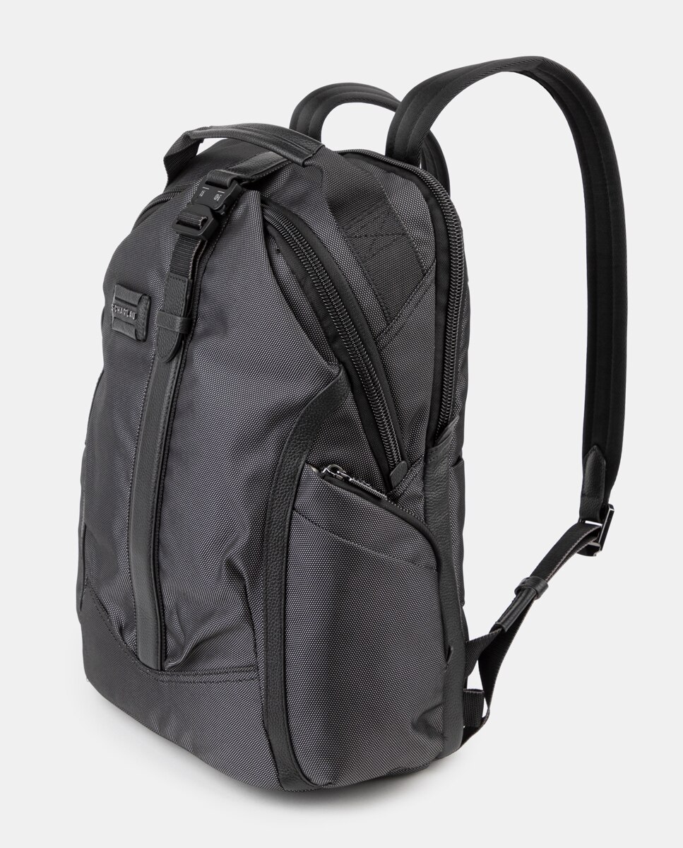 Mochila com Detalhes em Pele para Portátil Cinzento-escuro-2