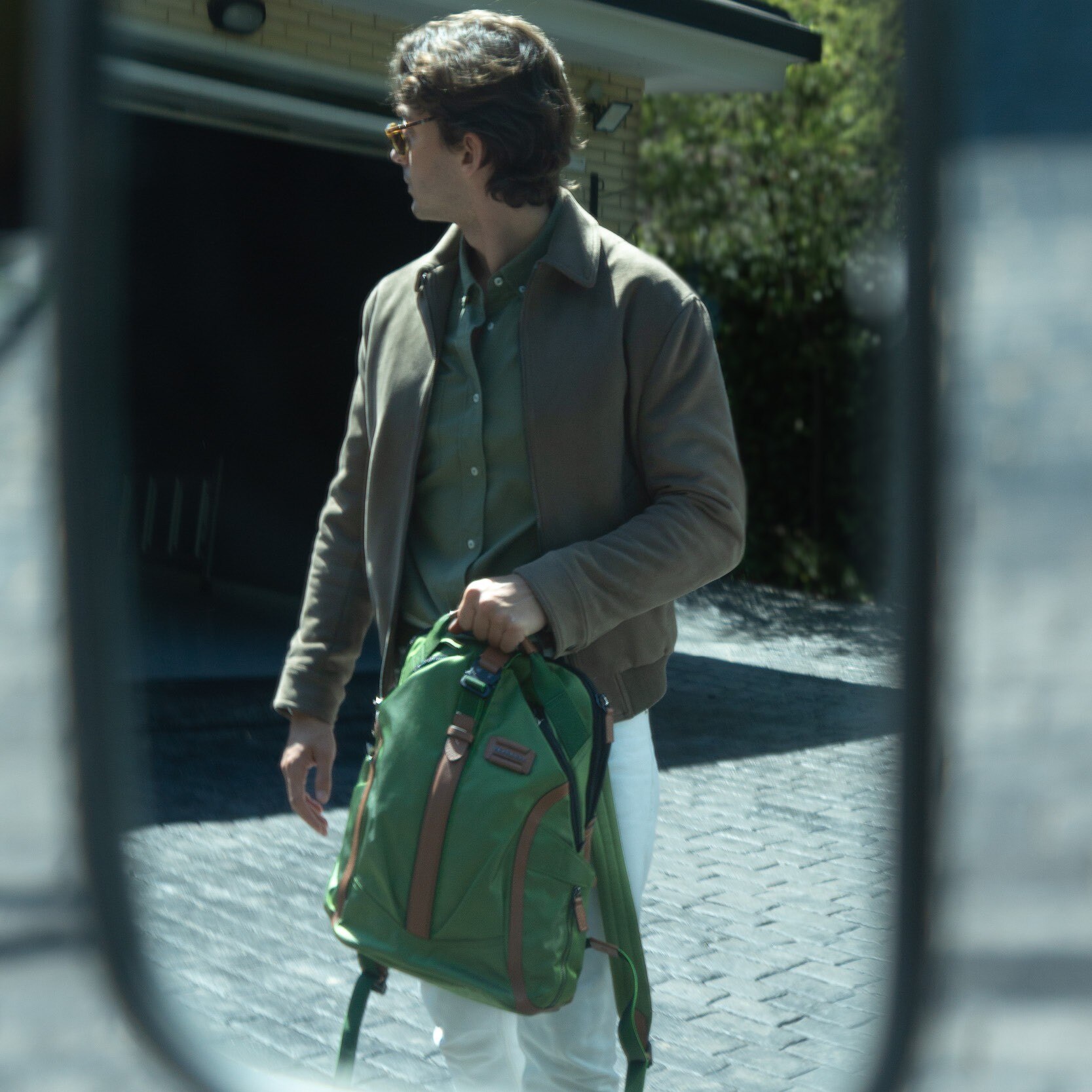 Mochila com Detalhes em Pele para Portátil Cinzento-escuro-4