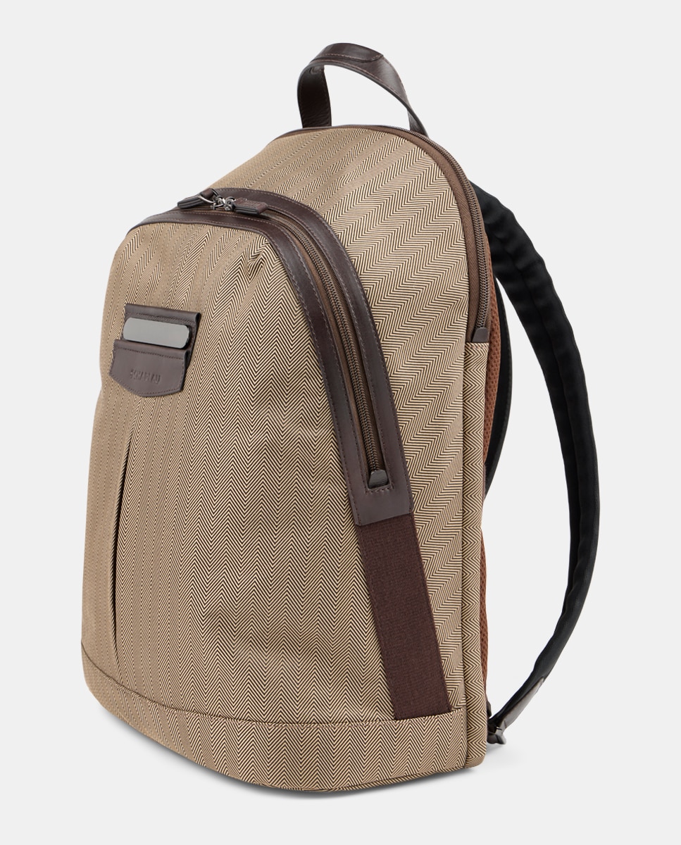 Mochila Redonda para Portátil Bege-2