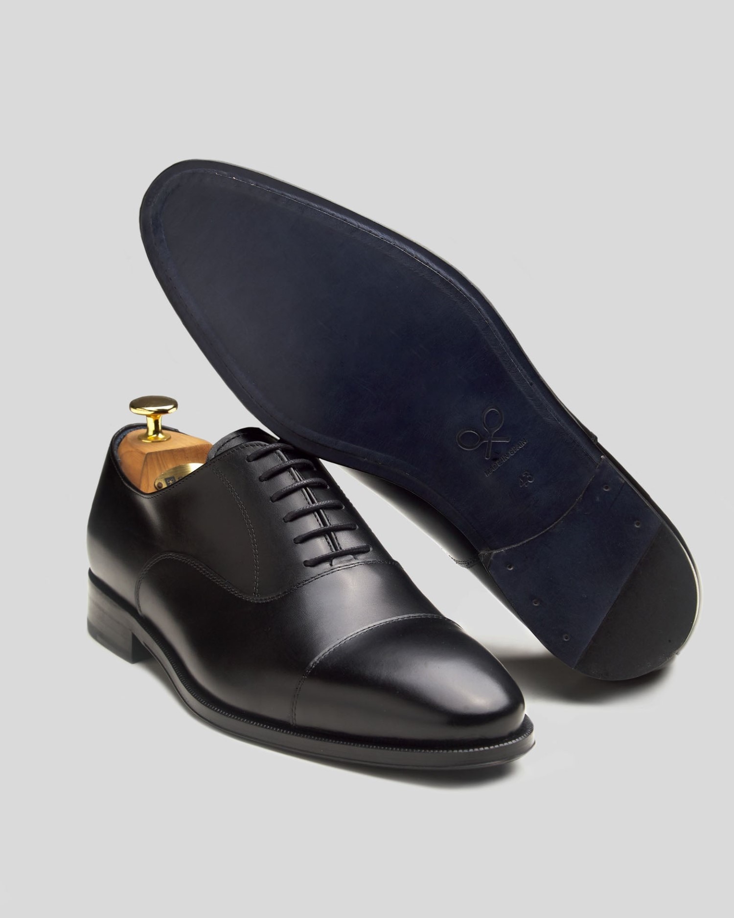 Sapatos de Cordões em Pele Tailoring Preto-2