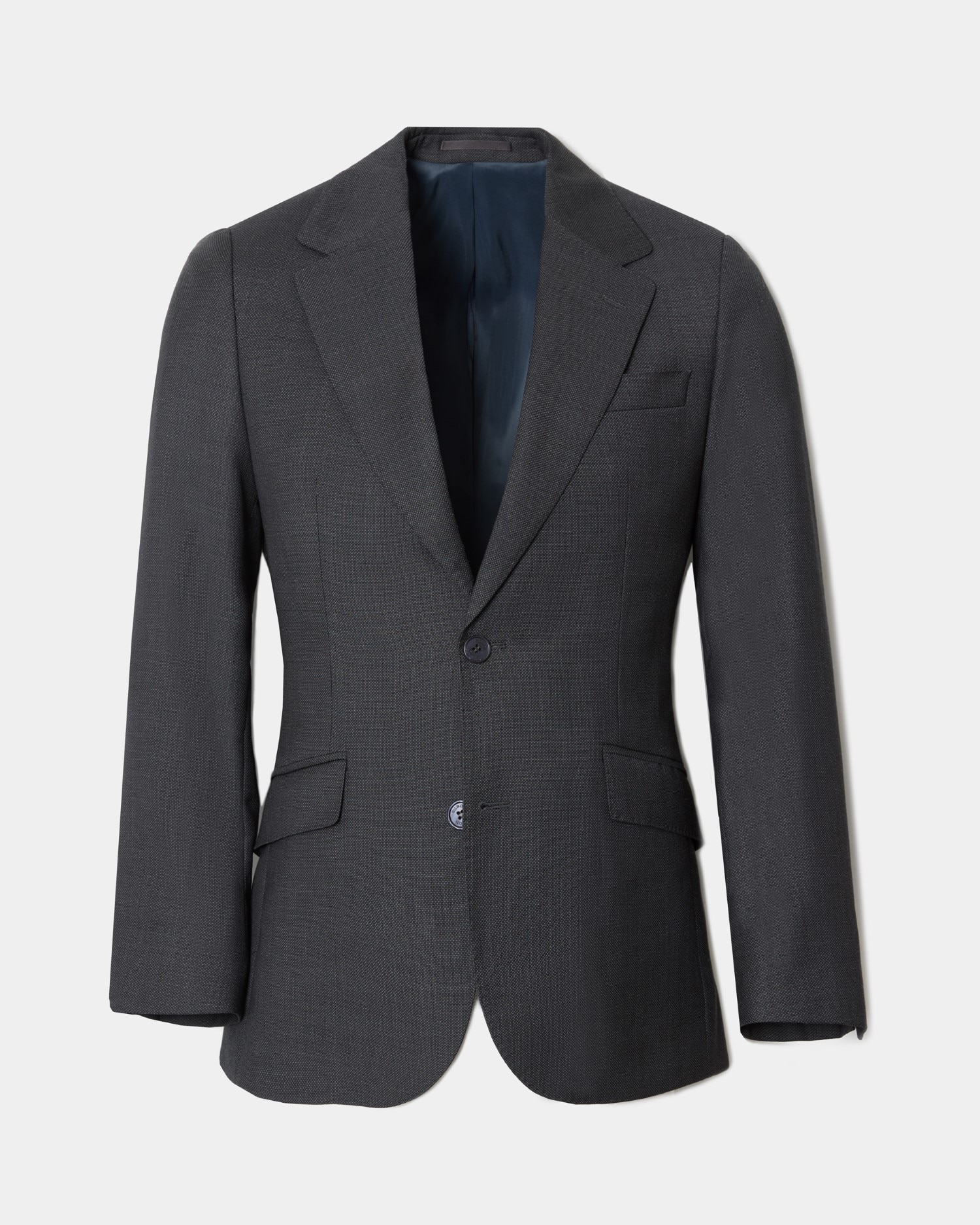 Blazer Suit Ojo de Perdiz em Cinzento Cinzento-escuro-4