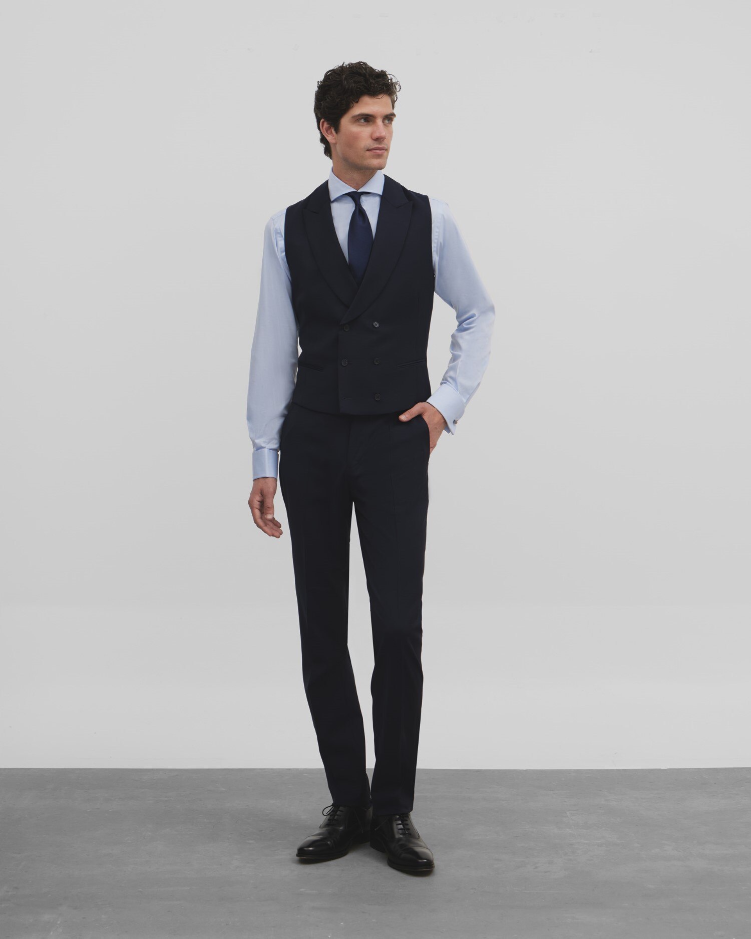 Imagem 0 de Calças de Fraque Classic Stretch em Azul-marinho