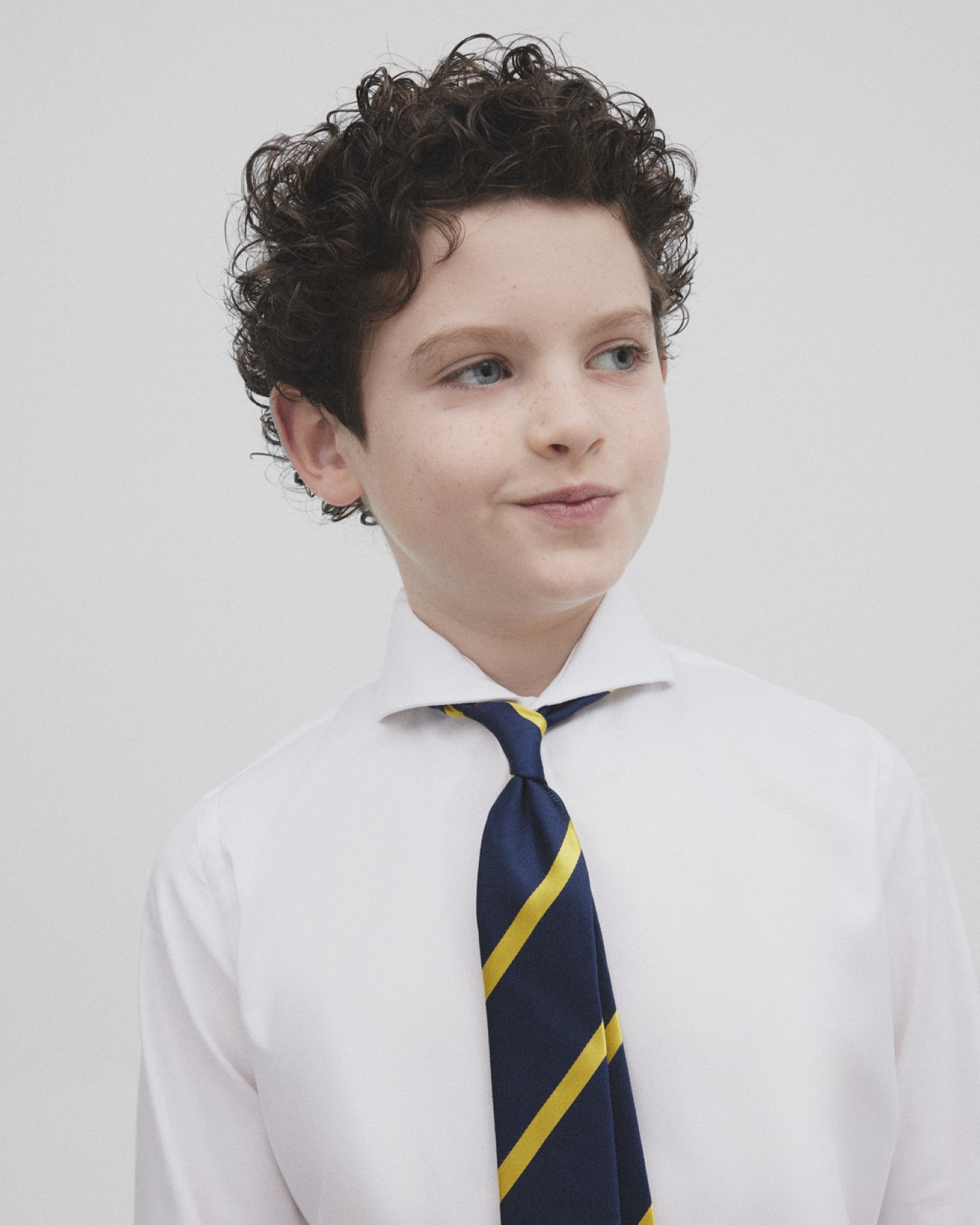 Camisa Infantil Lisa de Manga Comprida Branco-3