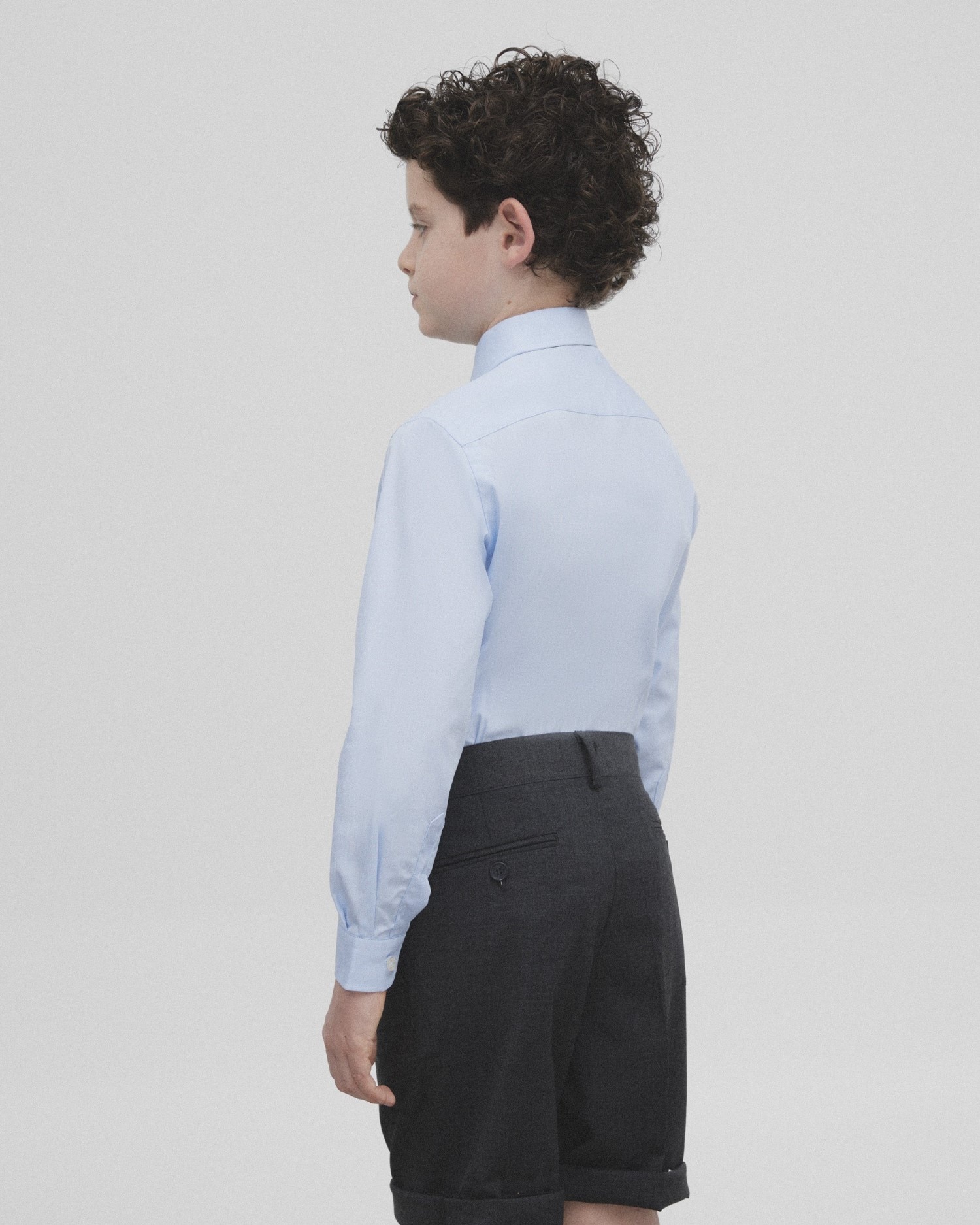 Camisa Infantil em Azul-claro de Manga Comprida Silbon Azul-claro-2
