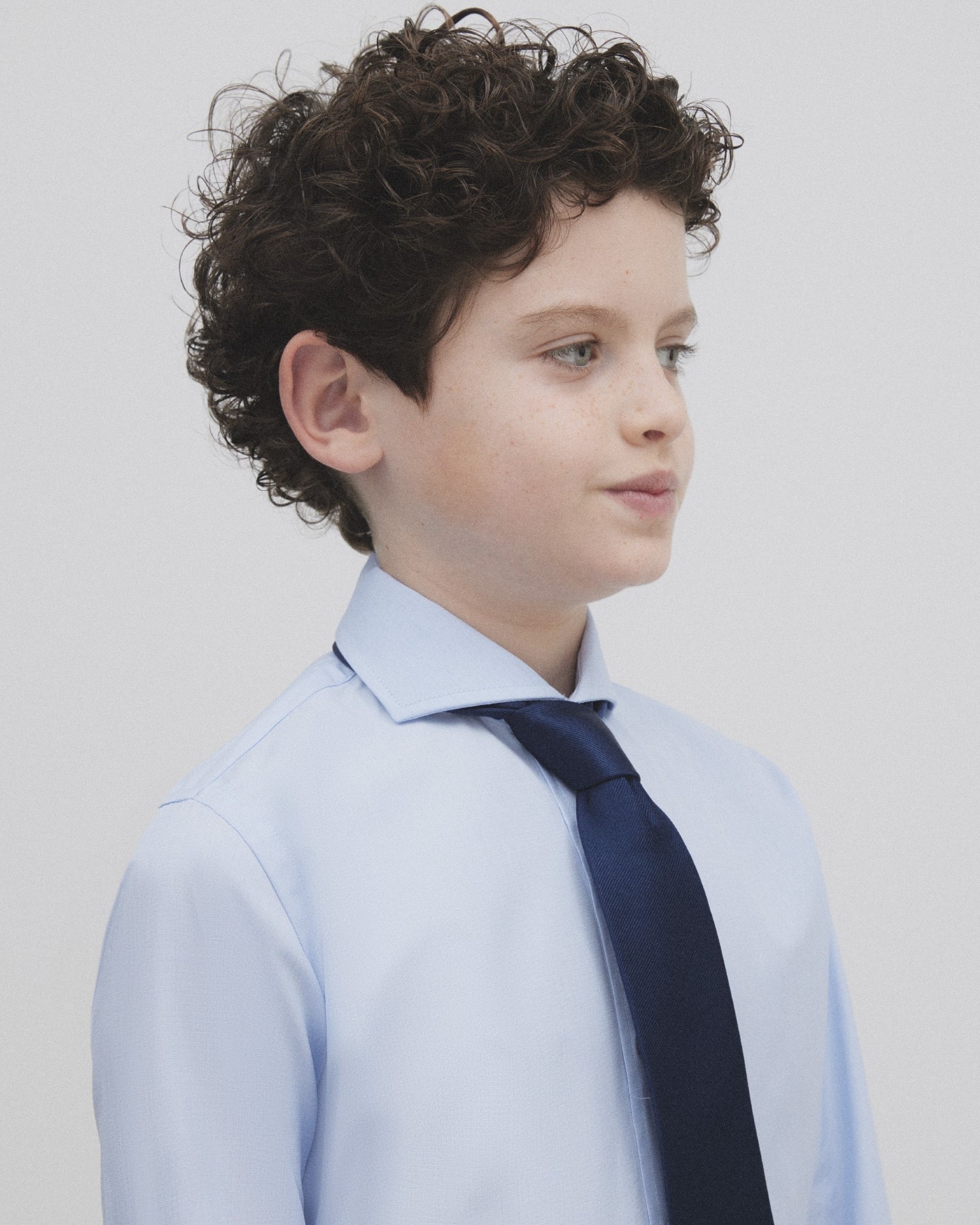 Camisa Infantil em Azul-claro de Manga Comprida Silbon Azul-claro-3