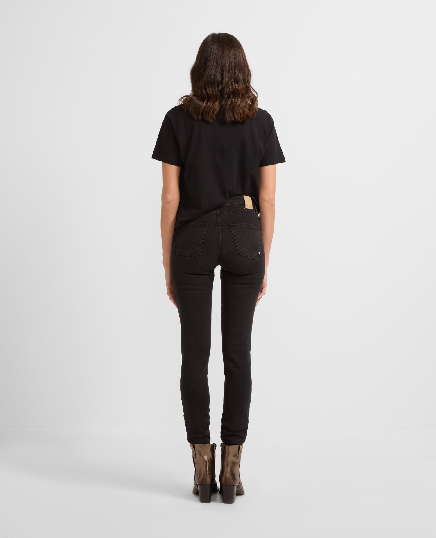 Jeans Slim Fit em Preto Preto-2