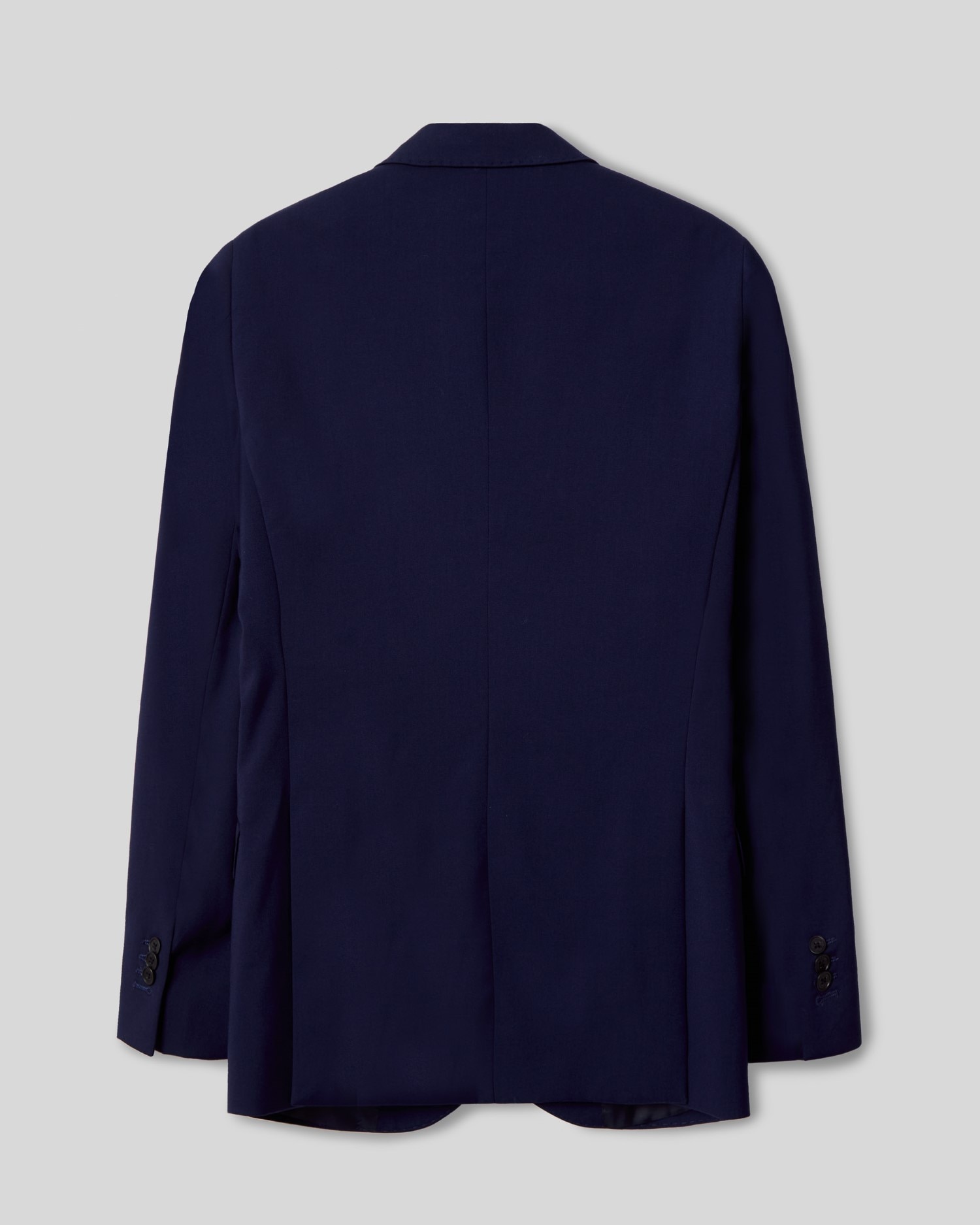 Blazer Slim Liso em Azul Médio Azul-índigo-5