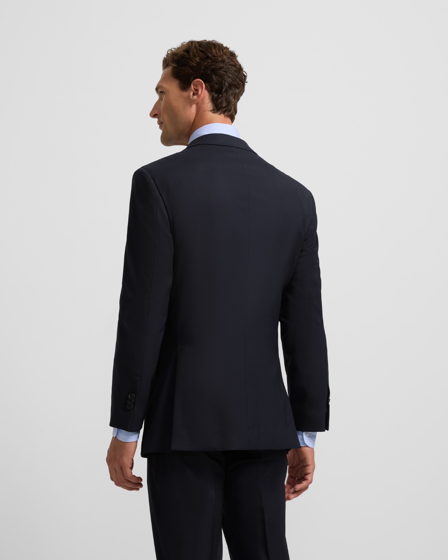 Blazer de Fato Natural Stretch Azul Azul-marinho-2