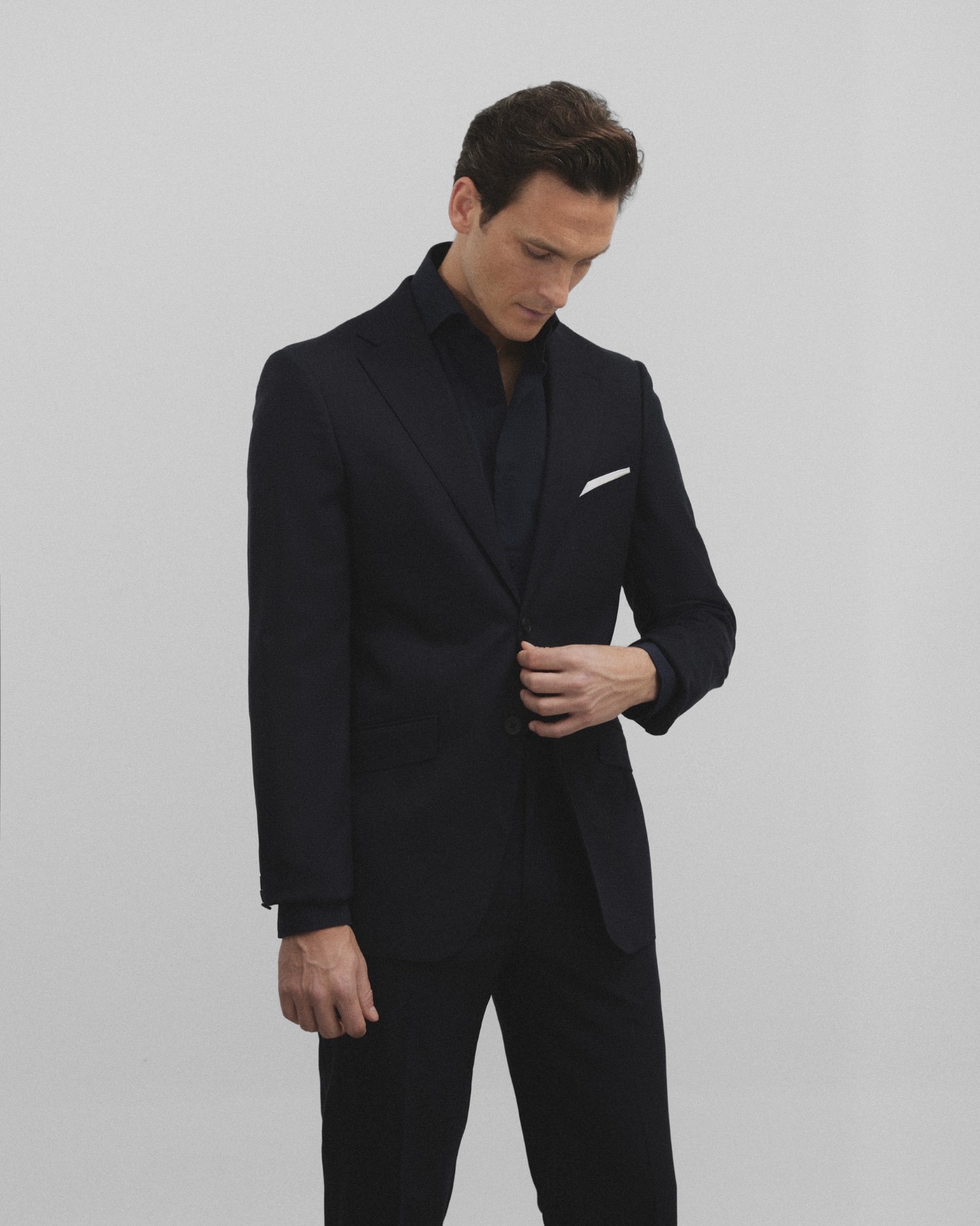 Blazer Slim Liso em Azul-marinho Azul-marinho-3