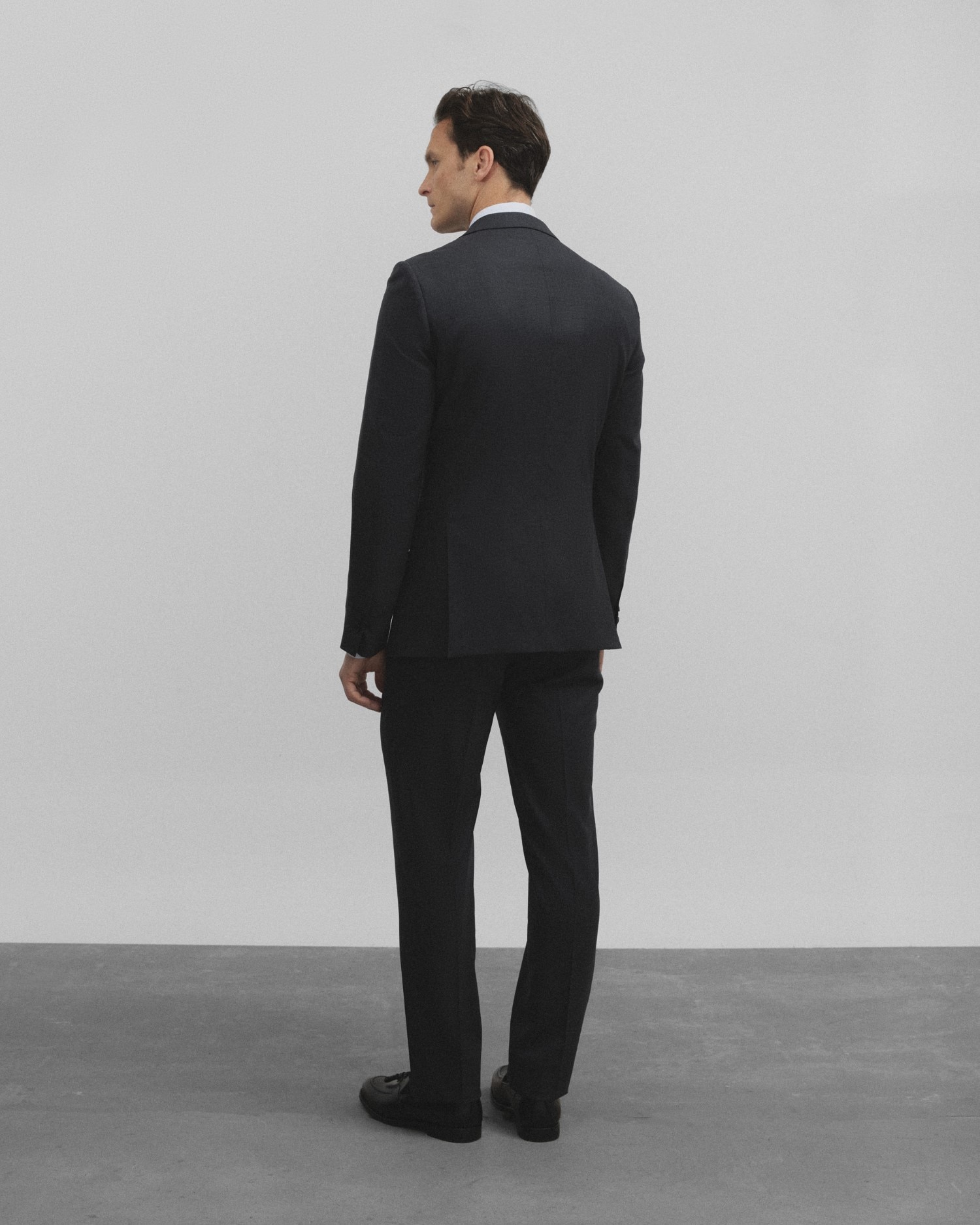 Blazer de Fato Natural Stretch Cinzento Cinzento-escuro-2