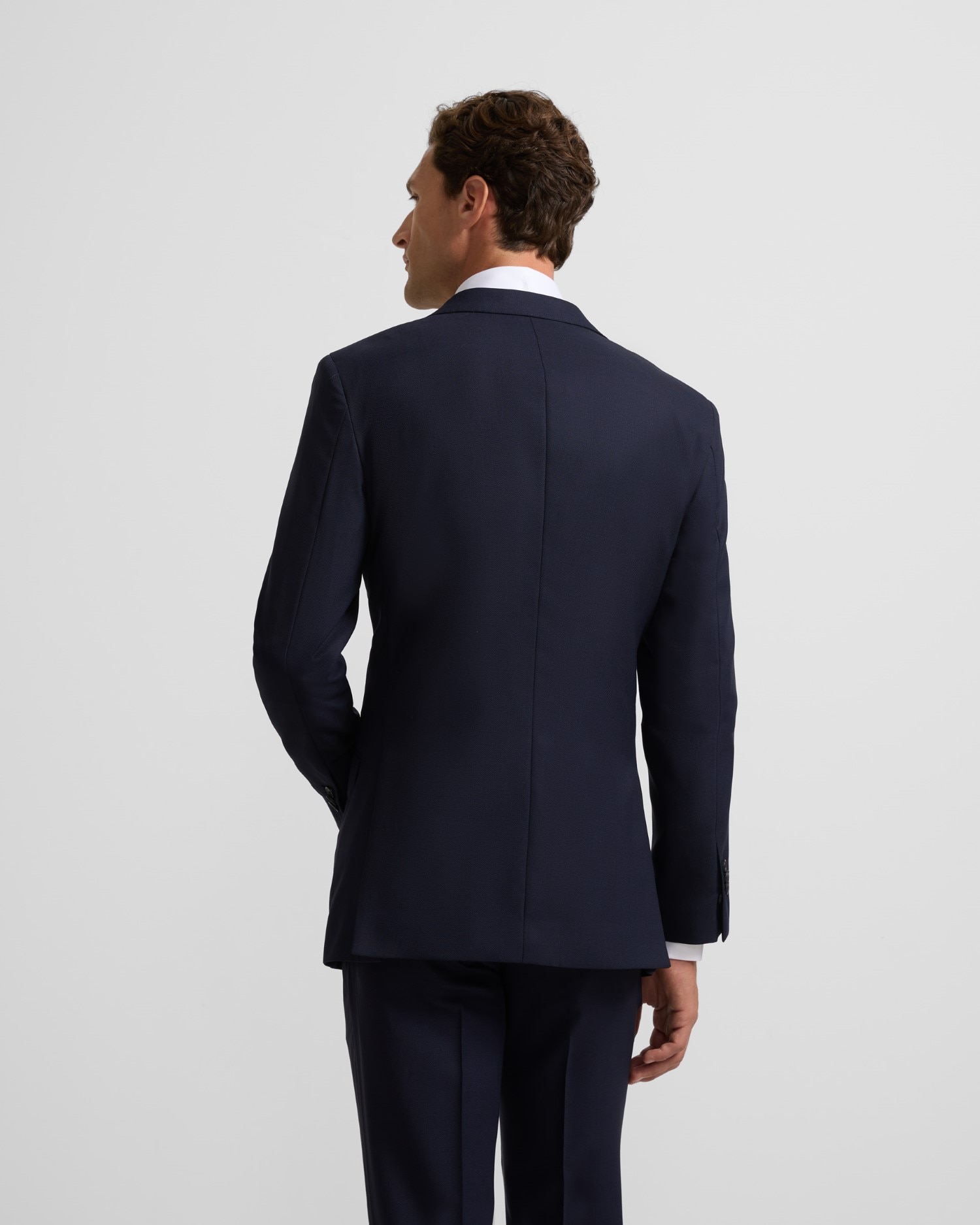 Blazer de Fato com Estrutura Azul-marinho Azul-marinho-2