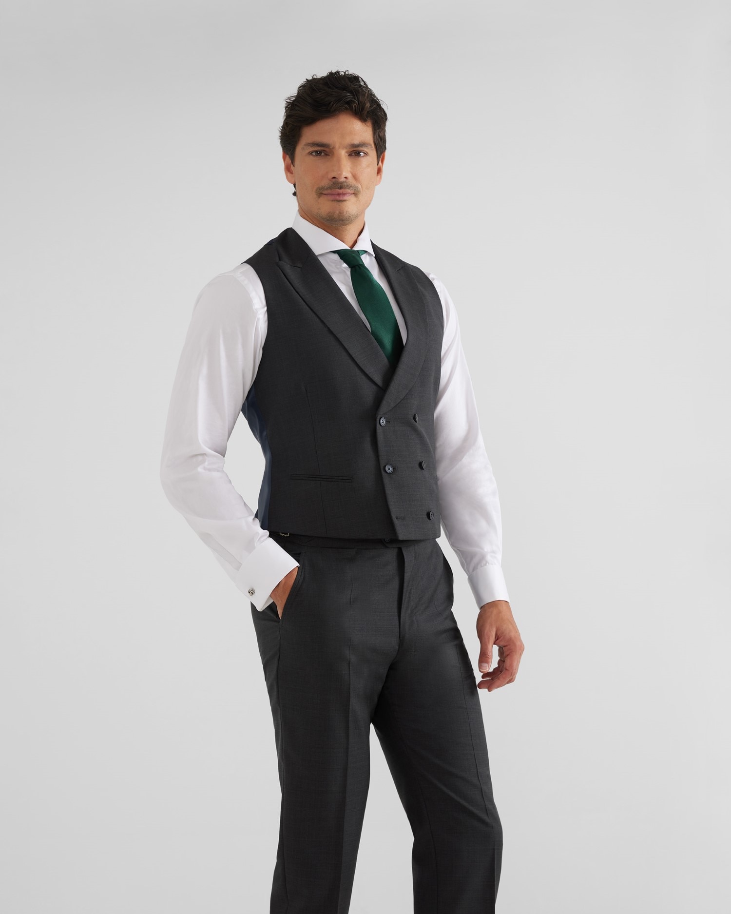 Colete Formal em Cinzento com Botões Cinzento-escuro-1