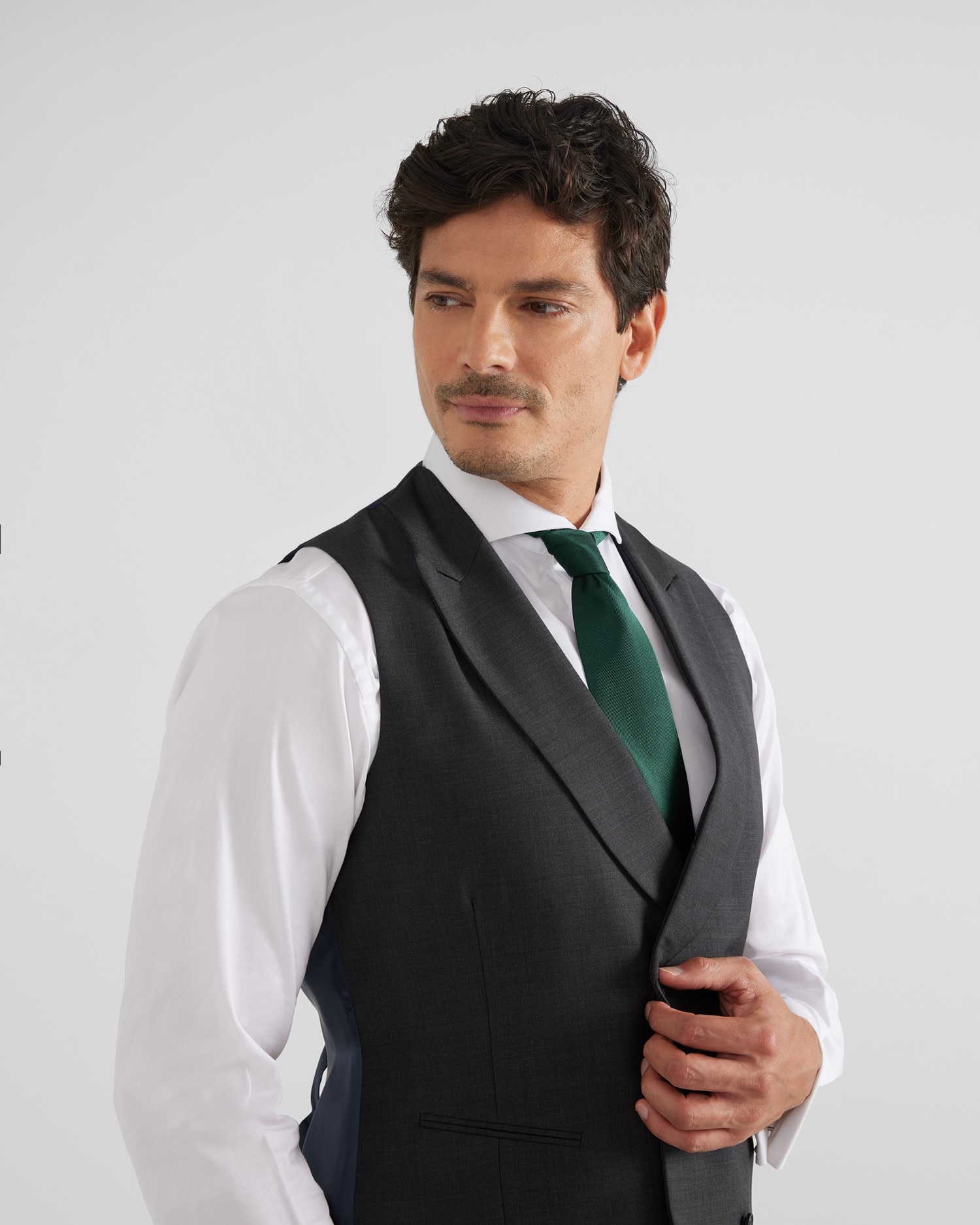 Colete Formal em Cinzento com Botões Cinzento-escuro-3