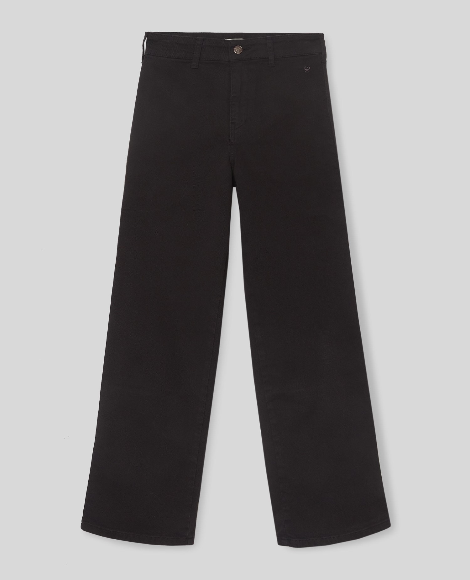 Calças Culotte Lisas Regular Fit Preto-4